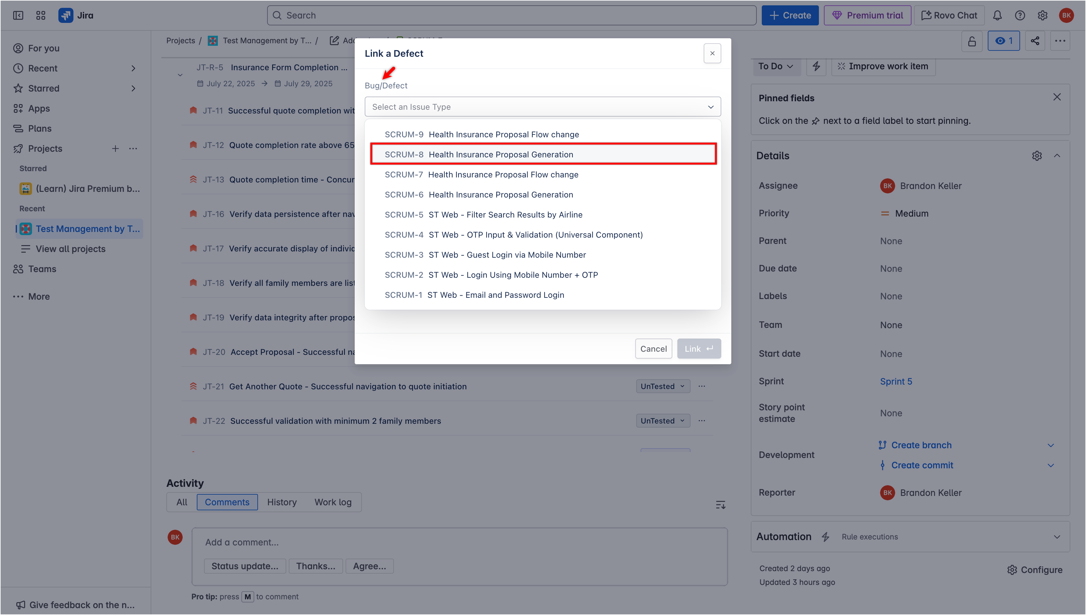 Select Issue