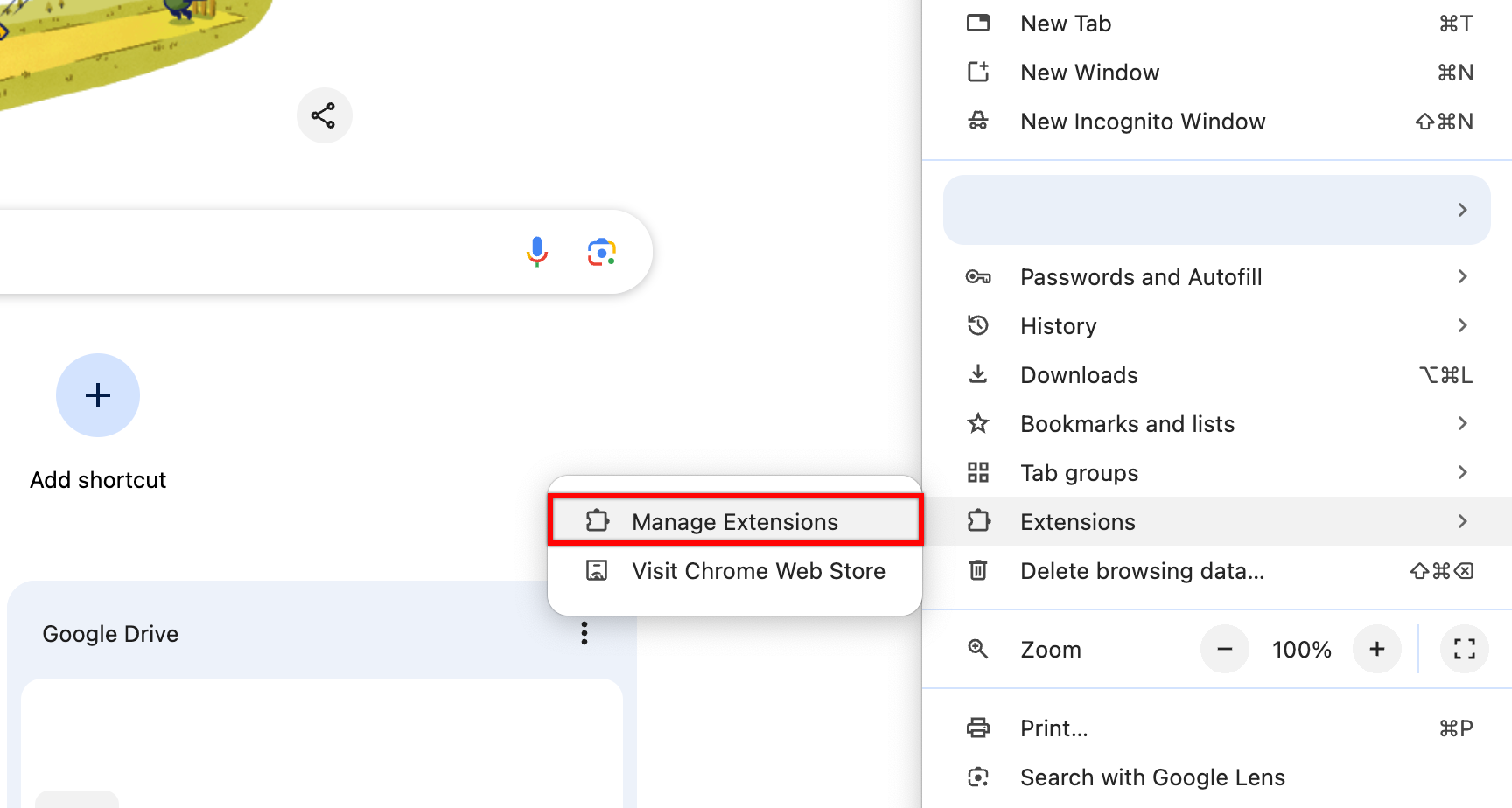 Manage Extensions