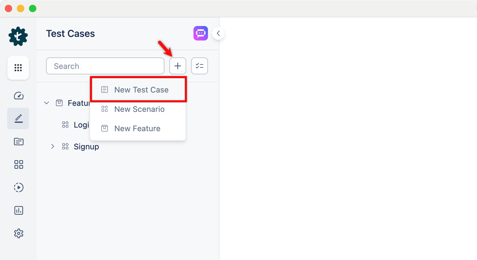 Search bar test case