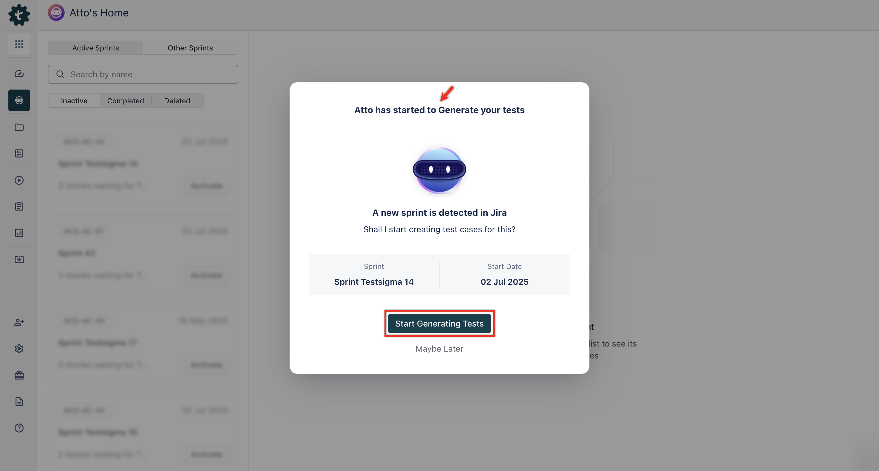 Sprint Activate Popup