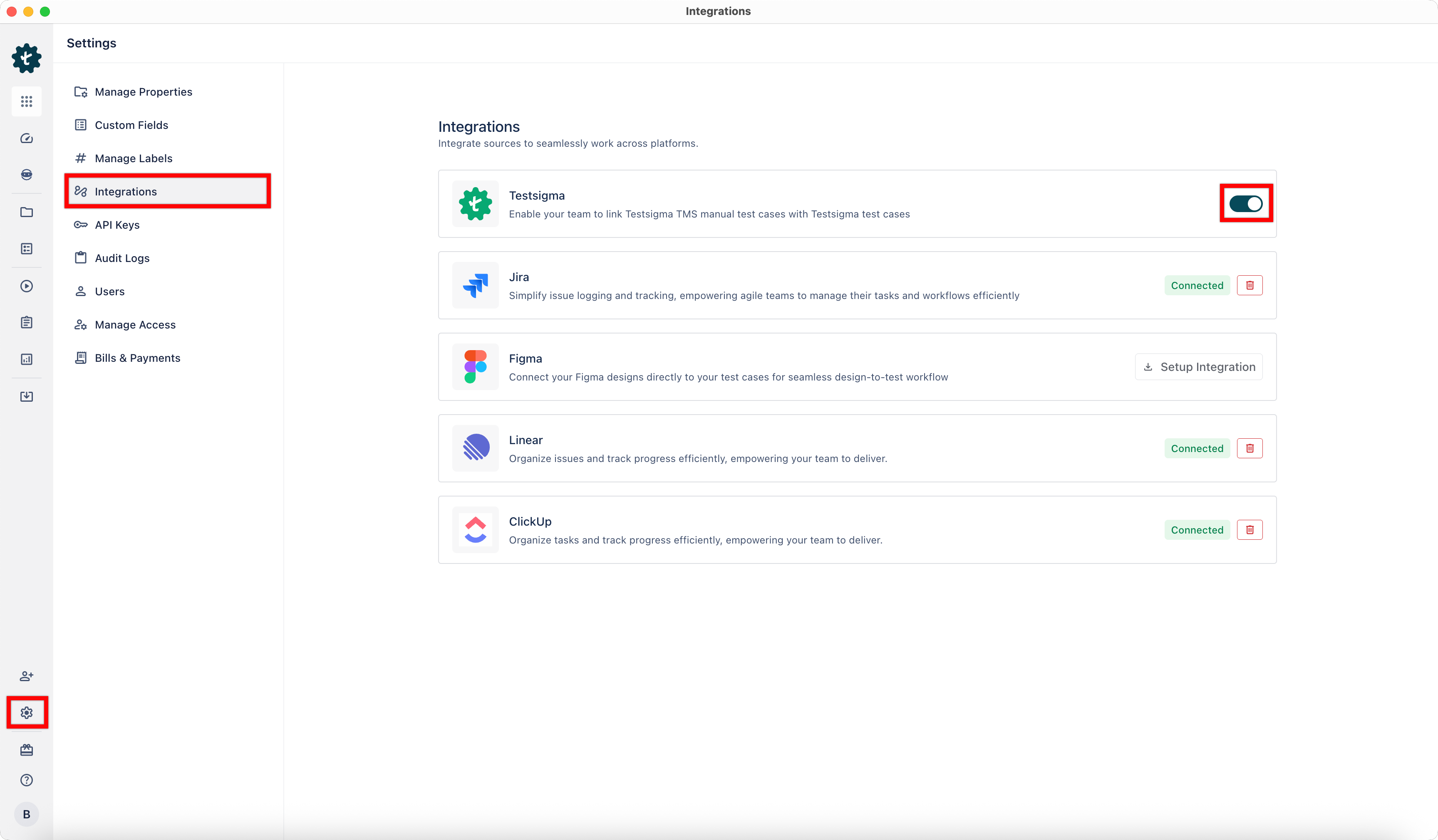 Testsigma Toggle