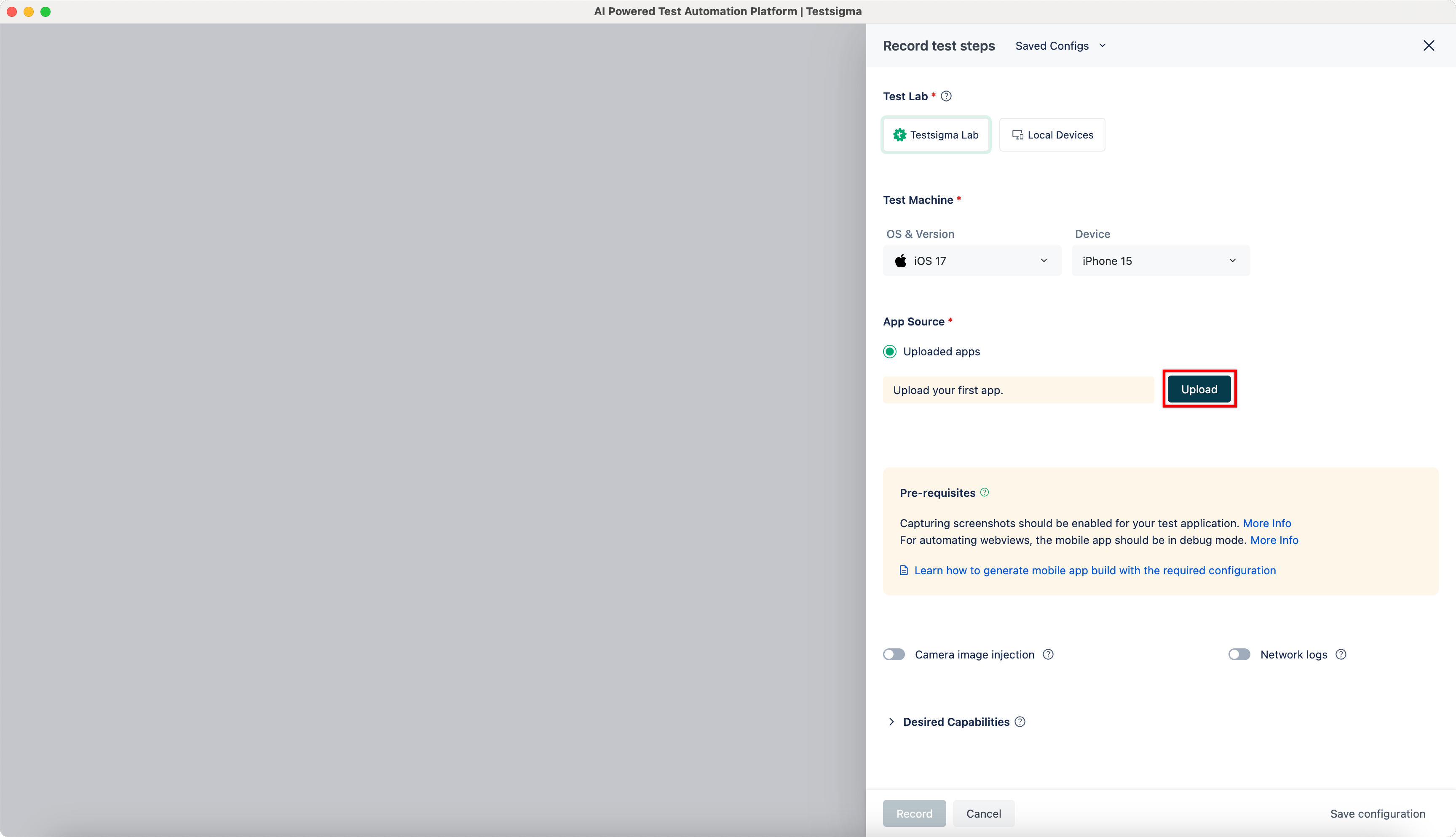 Upload iOS