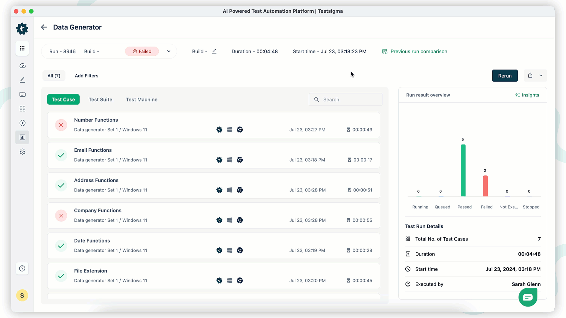 retrieving result ids