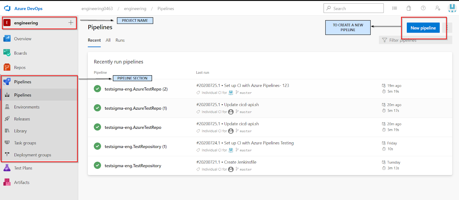 create new pipeline azure devops
