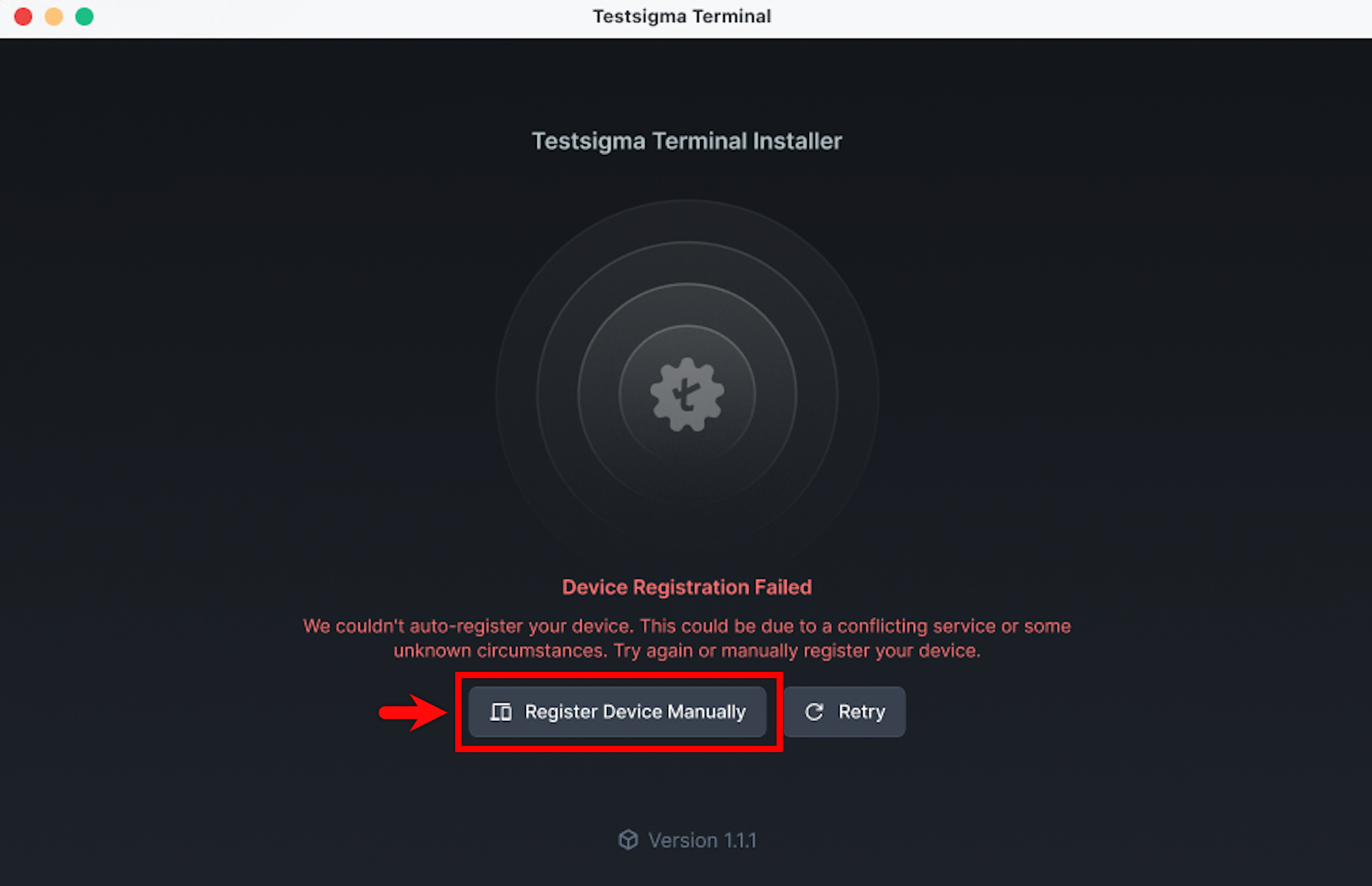 Register Device Manually