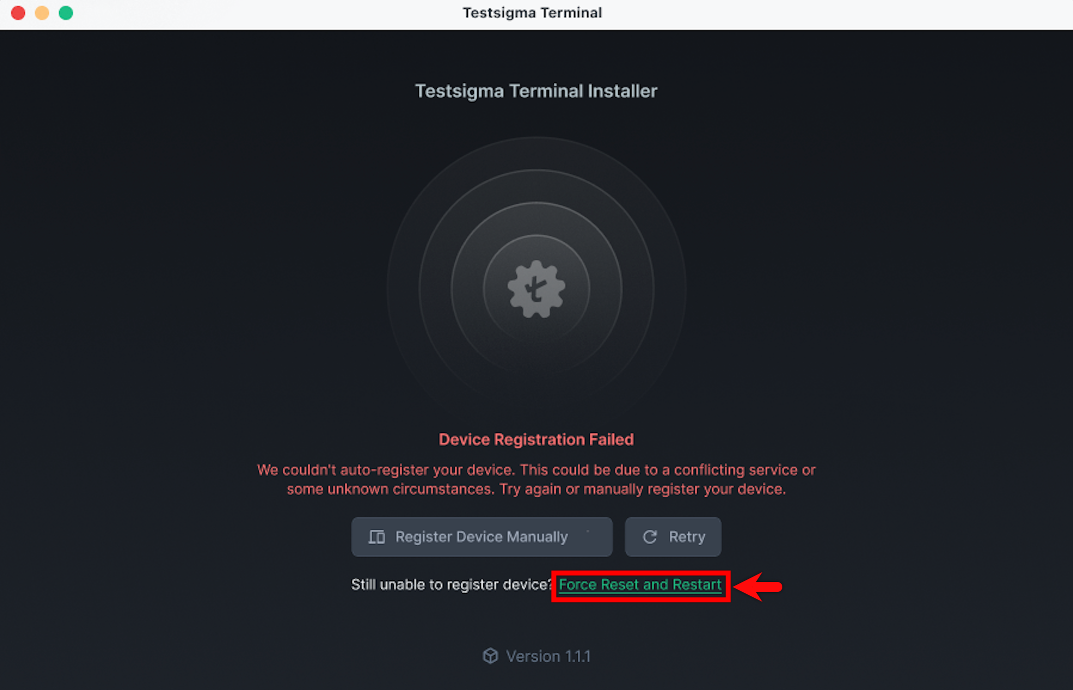 Force Reset and Restart