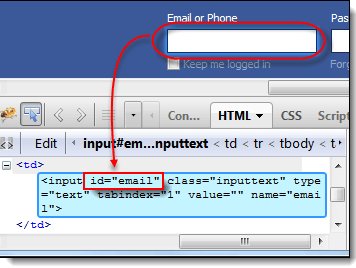 id attribute of Email field