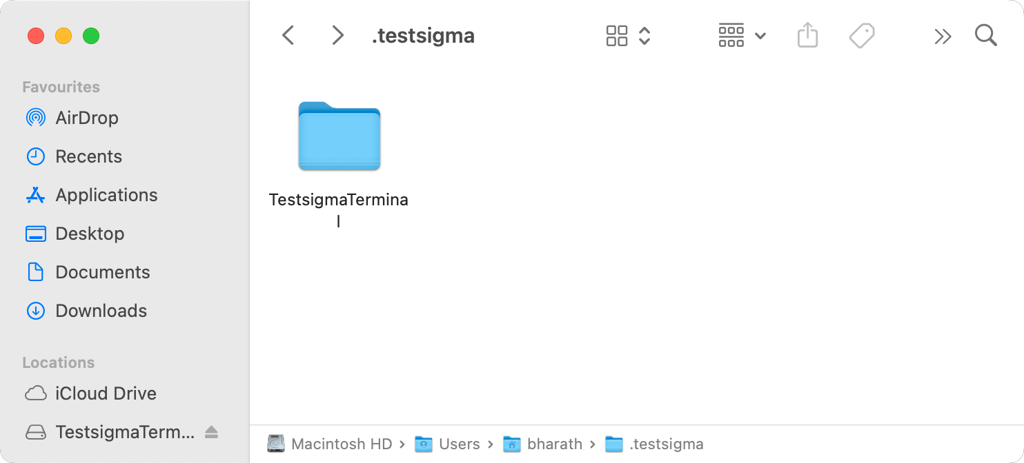 Delete Folders in .testsigma