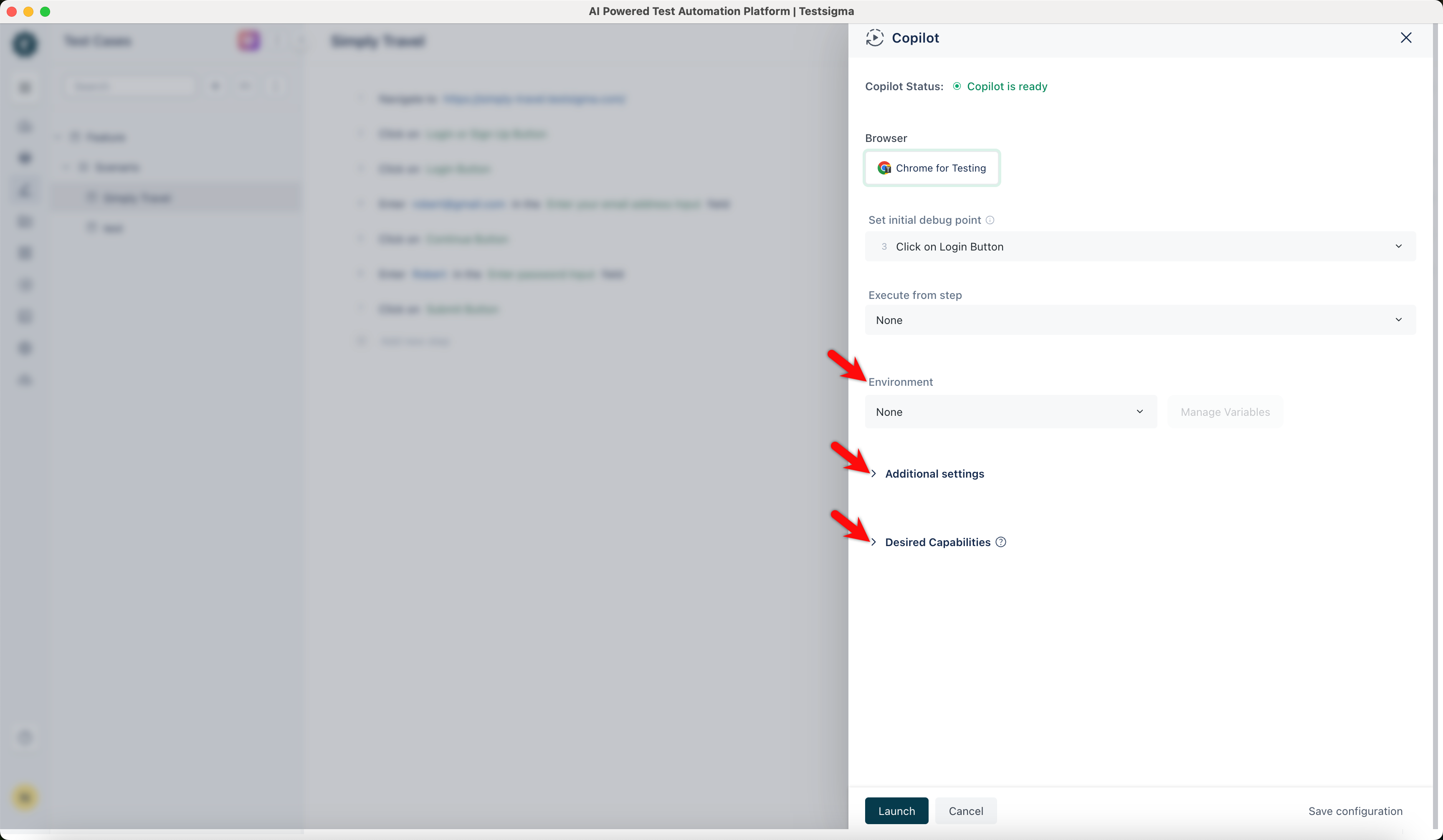 Additional settings