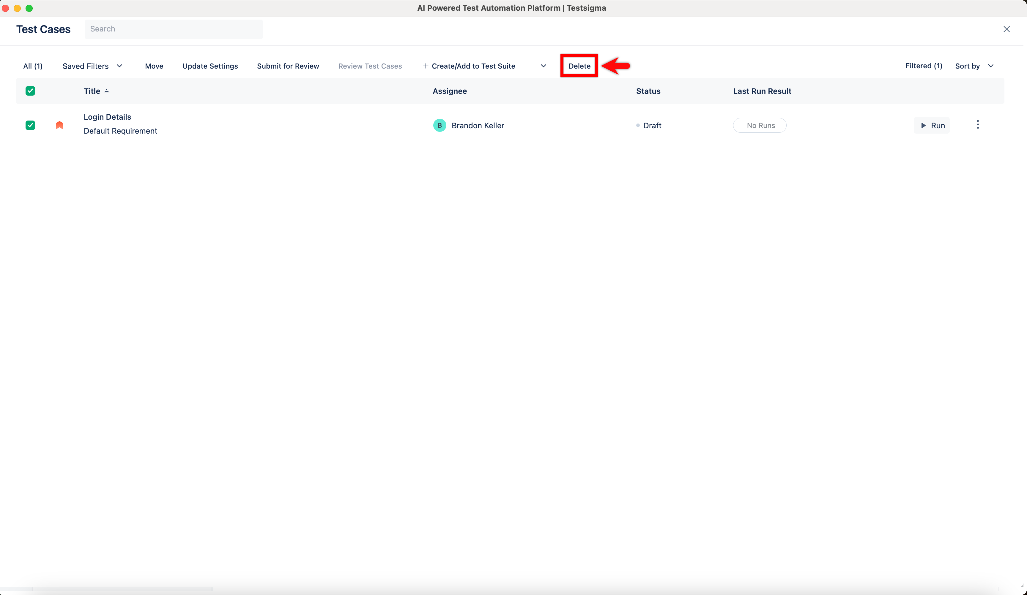 Delete from List View