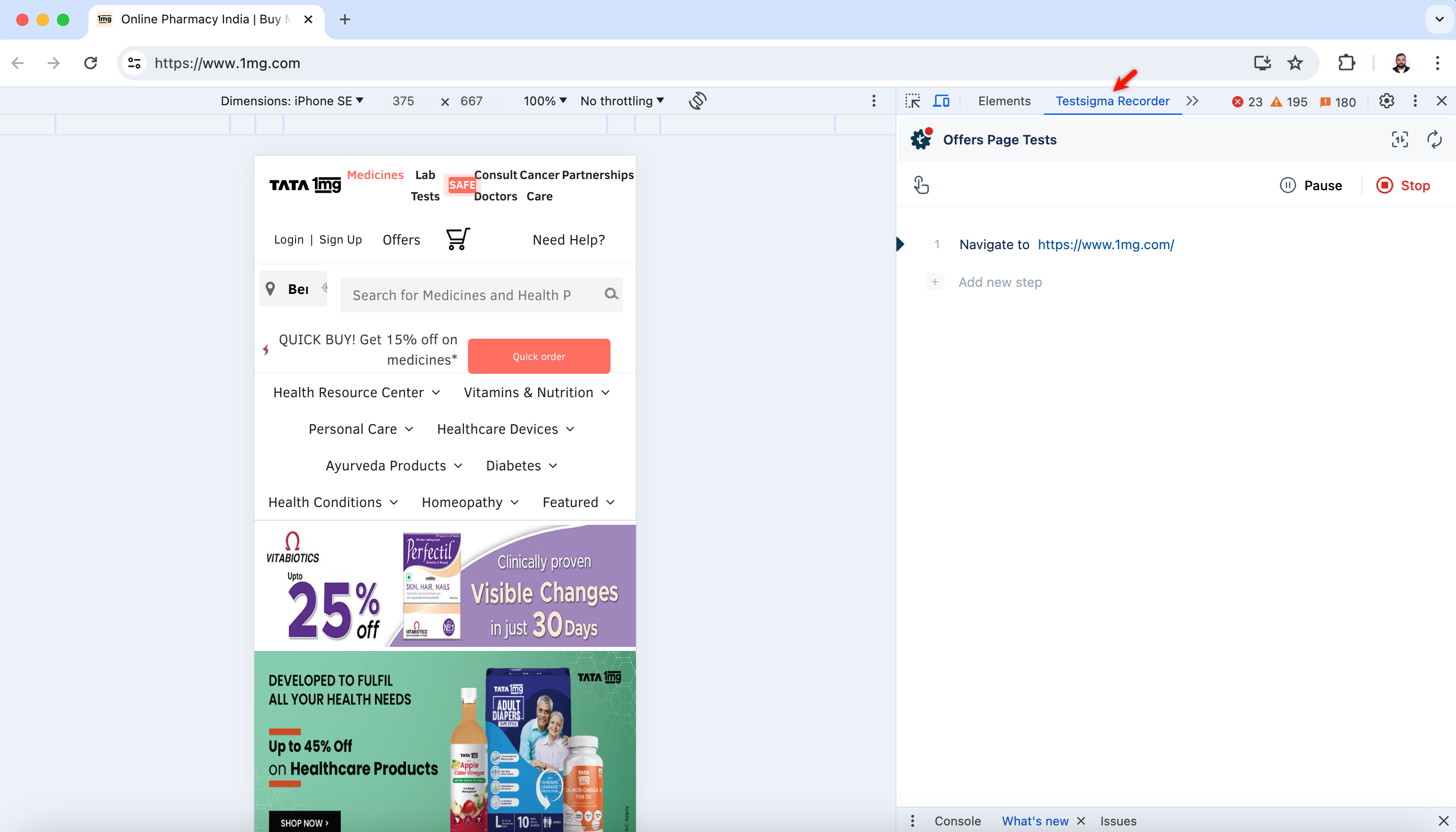 Recorder on Dev Tools