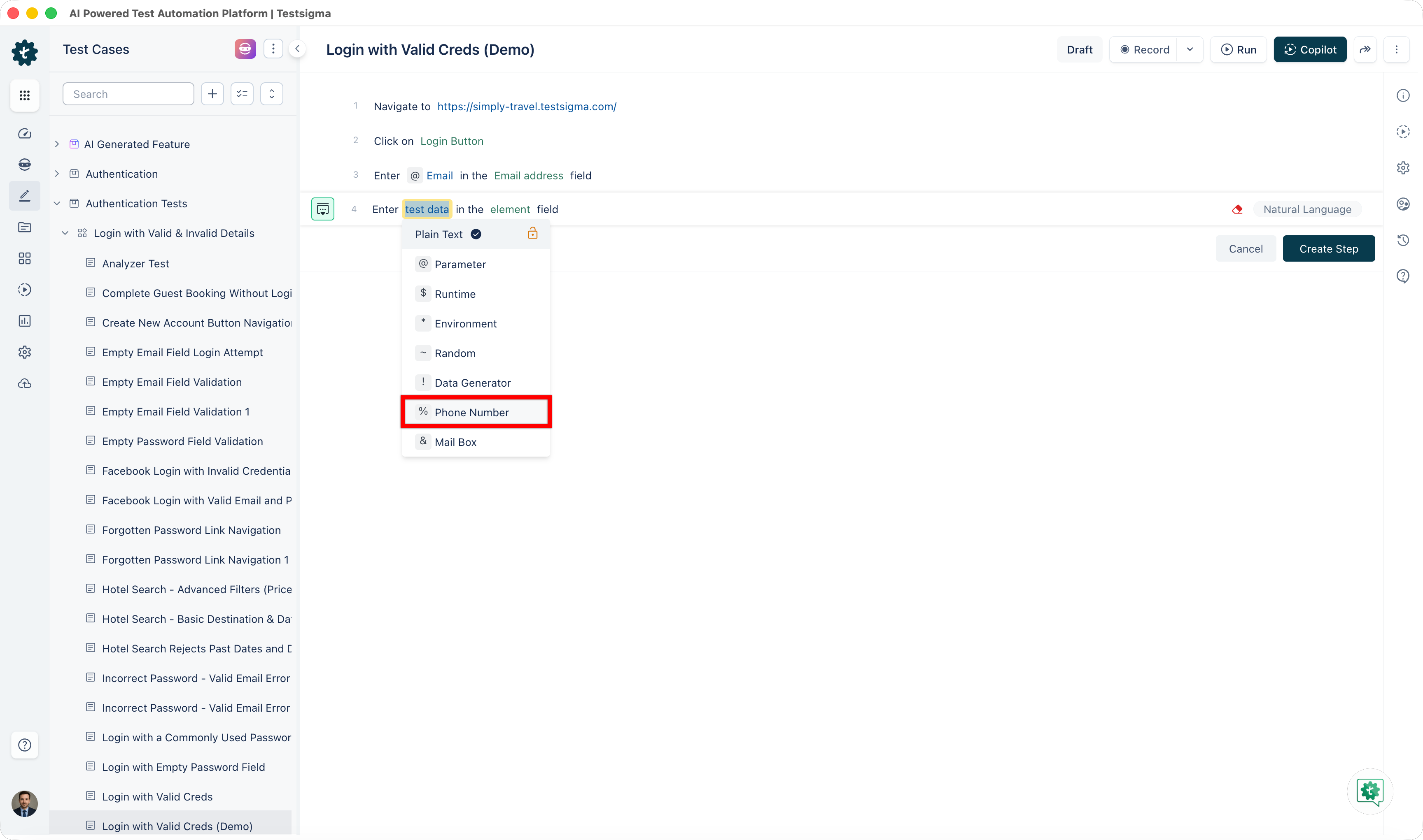 Phone Number Data Type