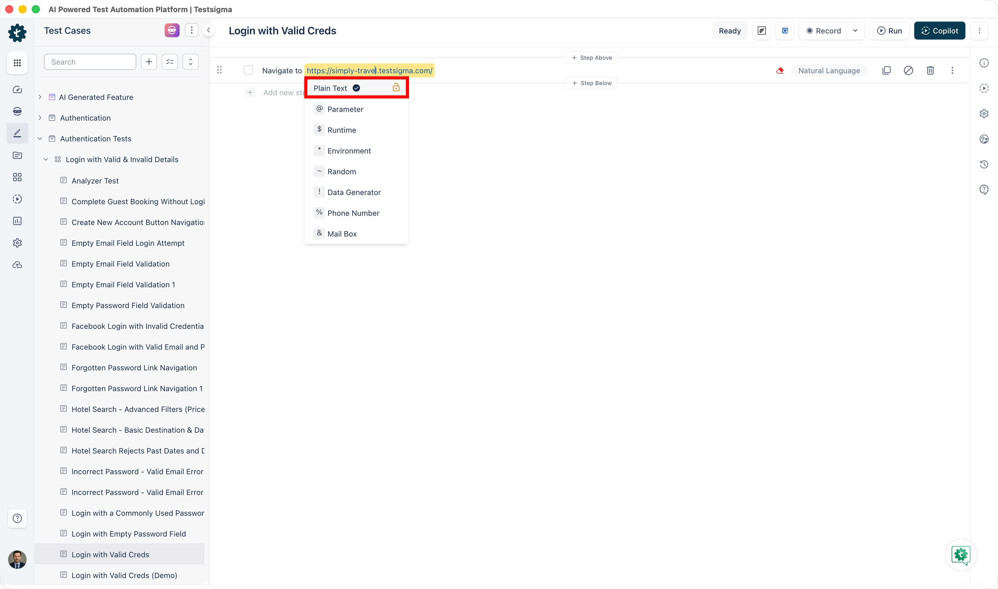 Plain Text data type