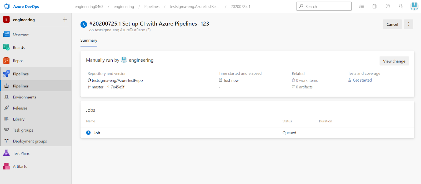 set up ci with Azure Pipelines