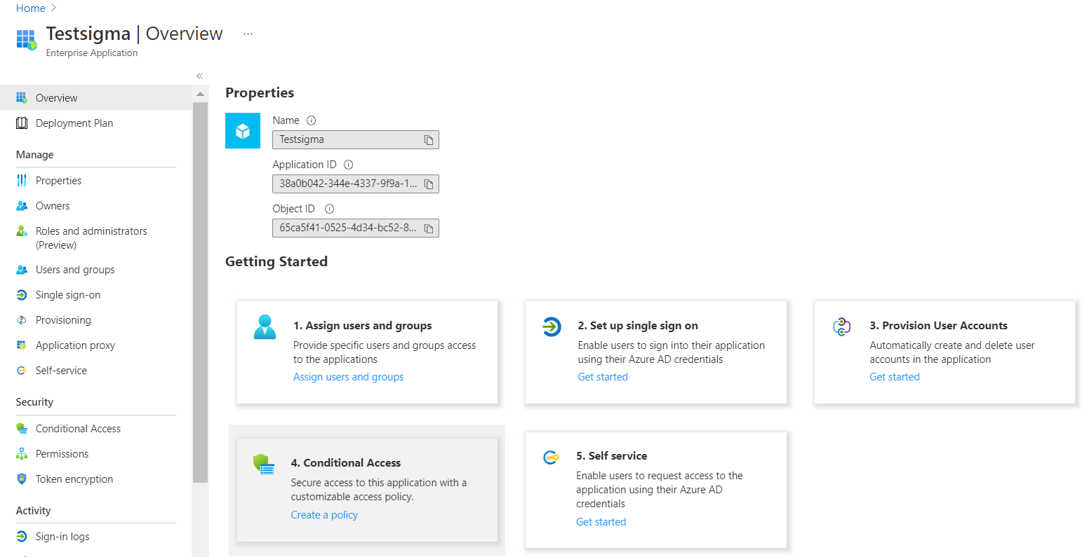 set up sso login for Testsigma