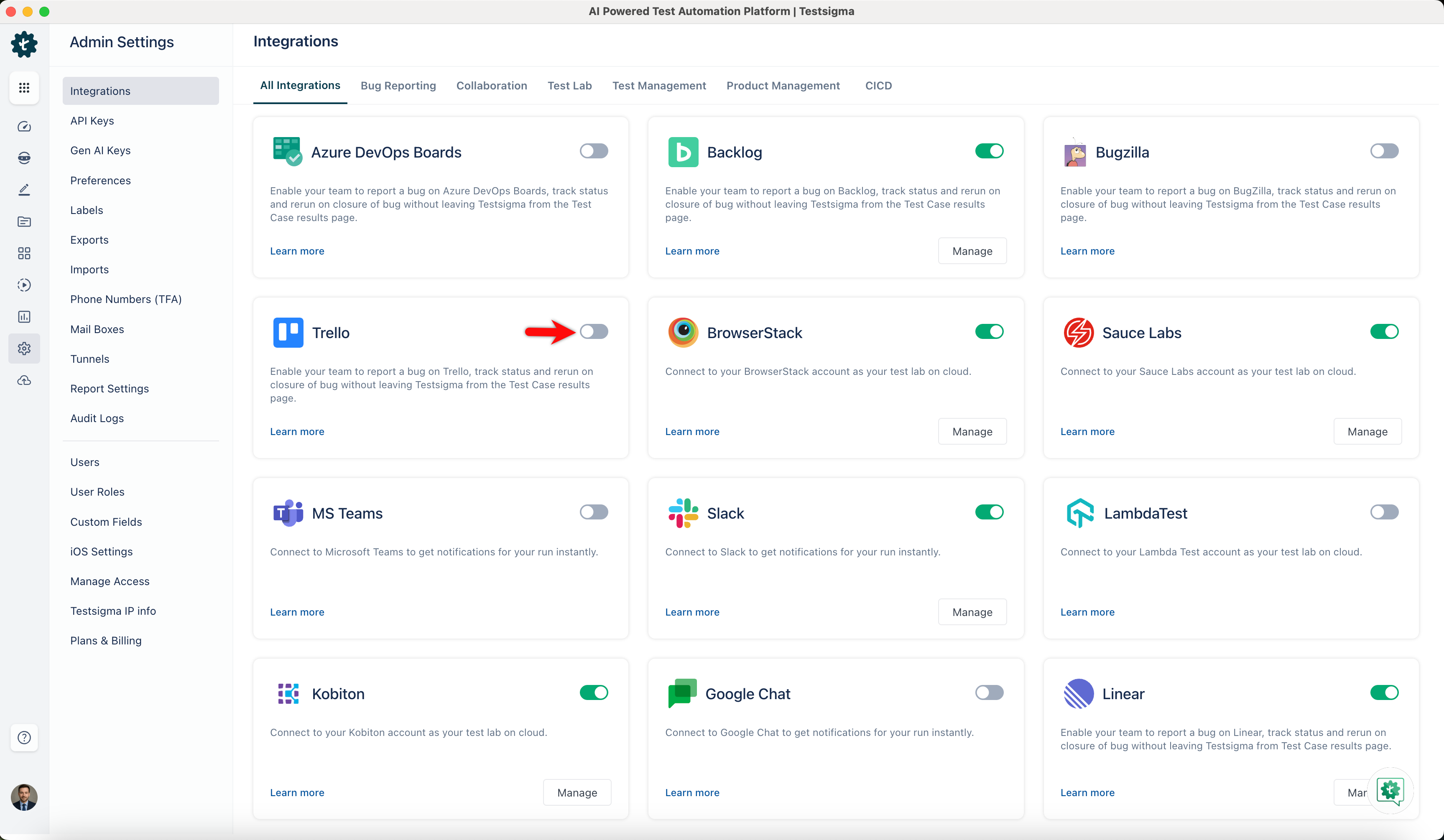 MS Teams Toggle