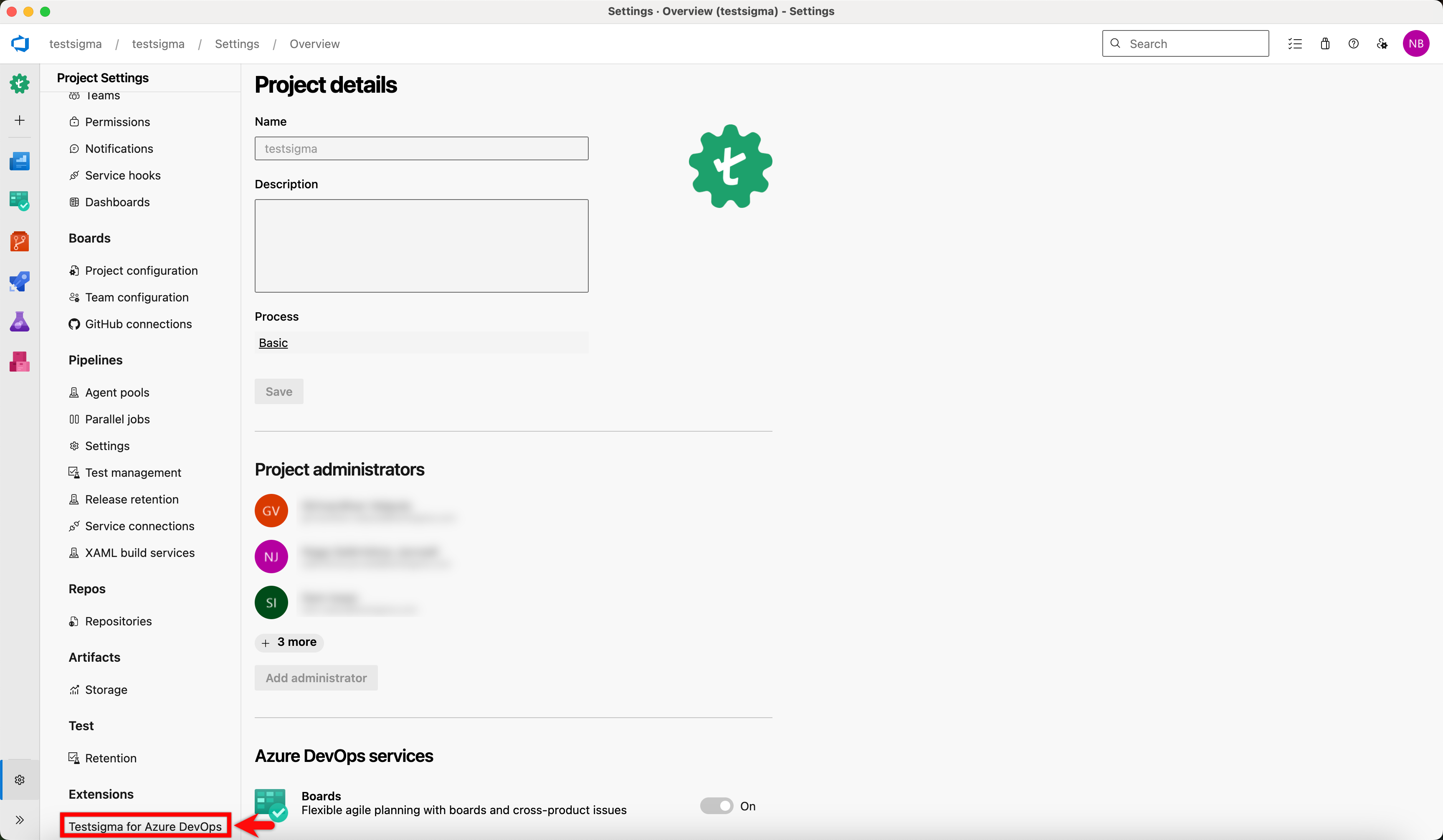Testsigma for Azure Devops