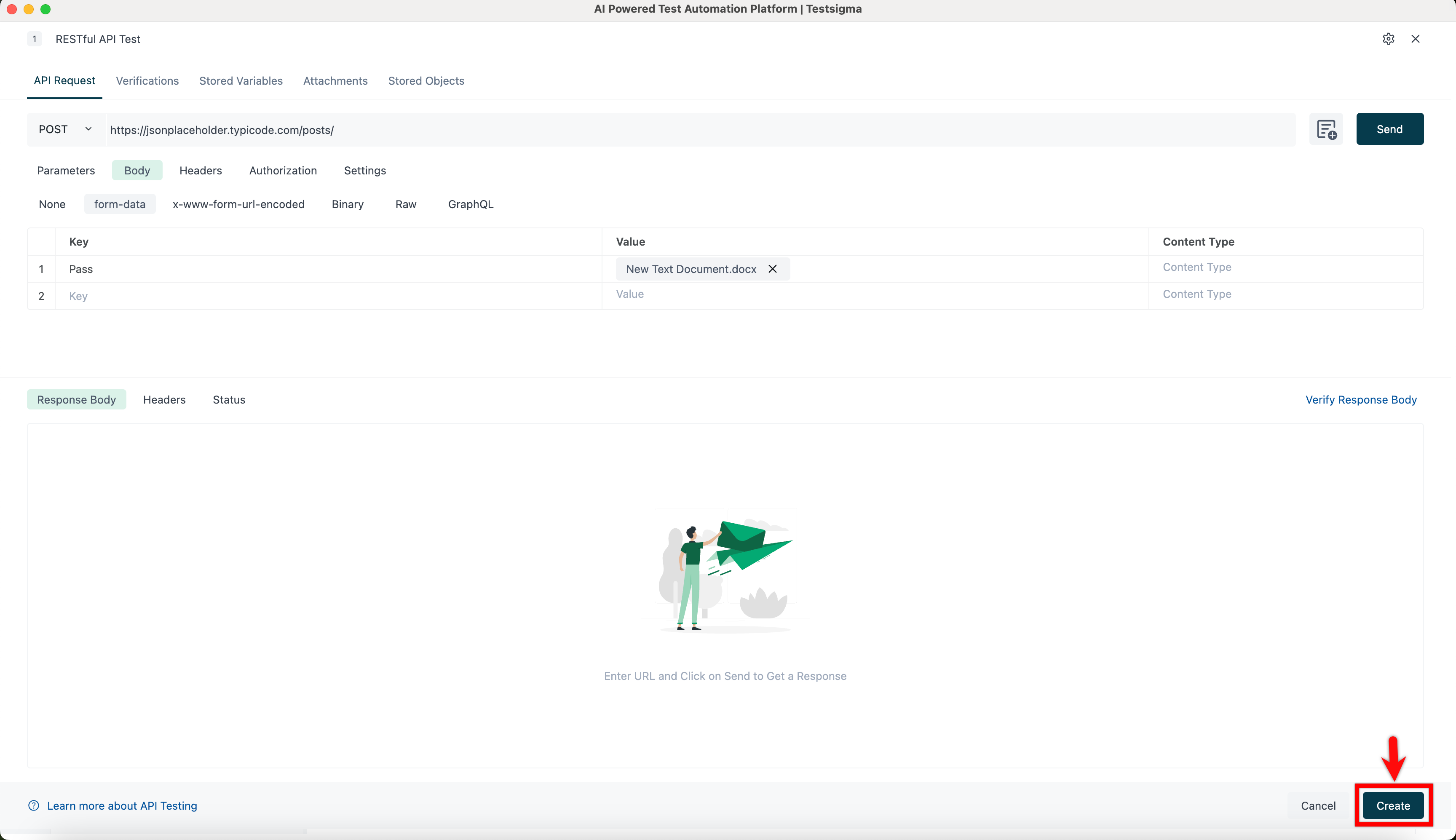 Attach file in form data