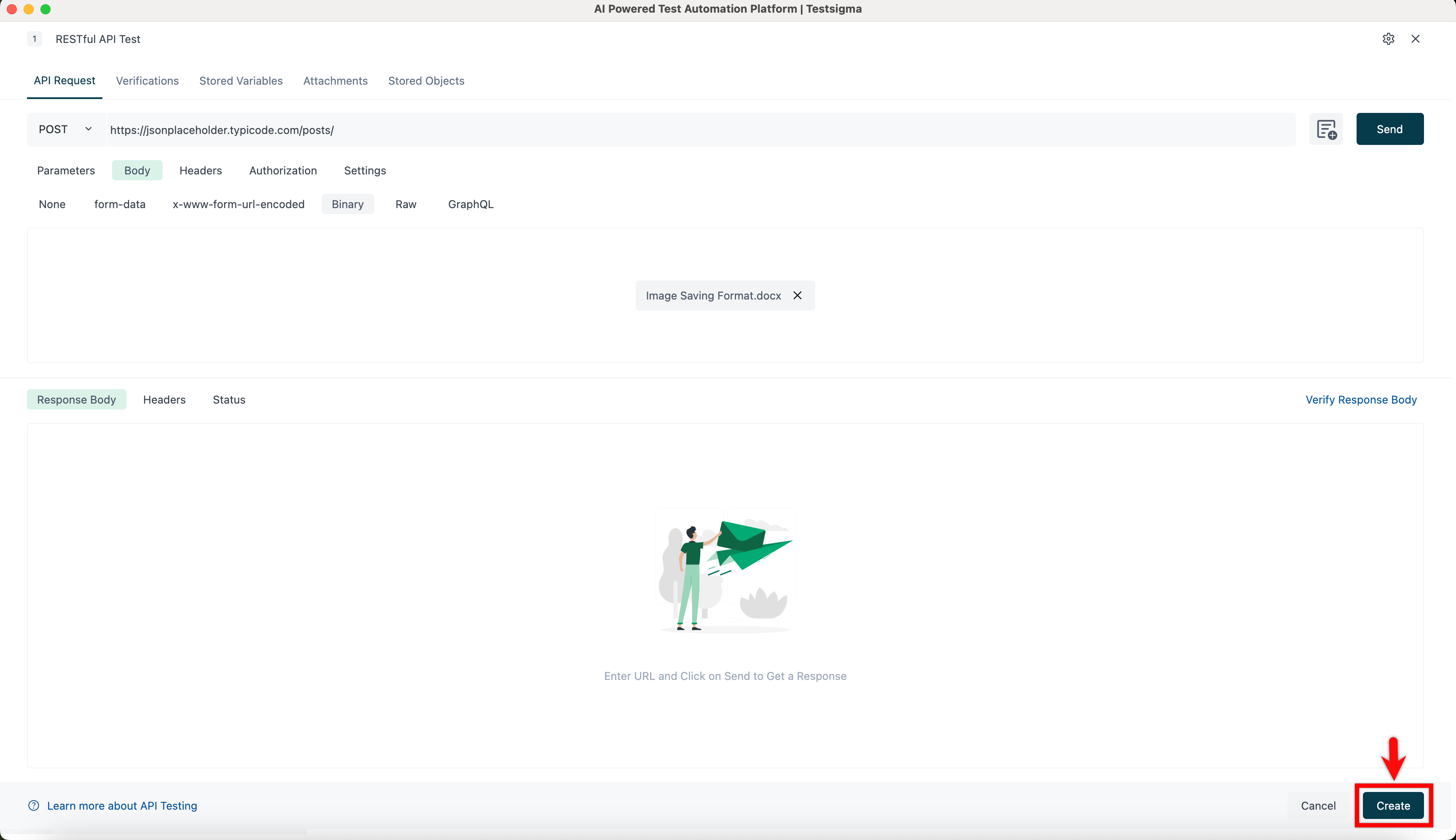 Attach files in binary
