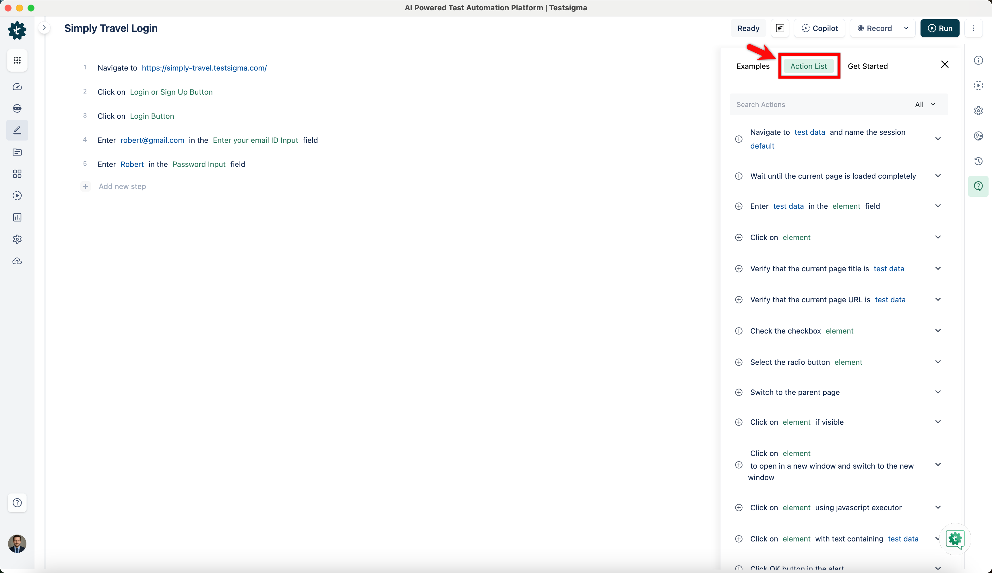 Action Lists