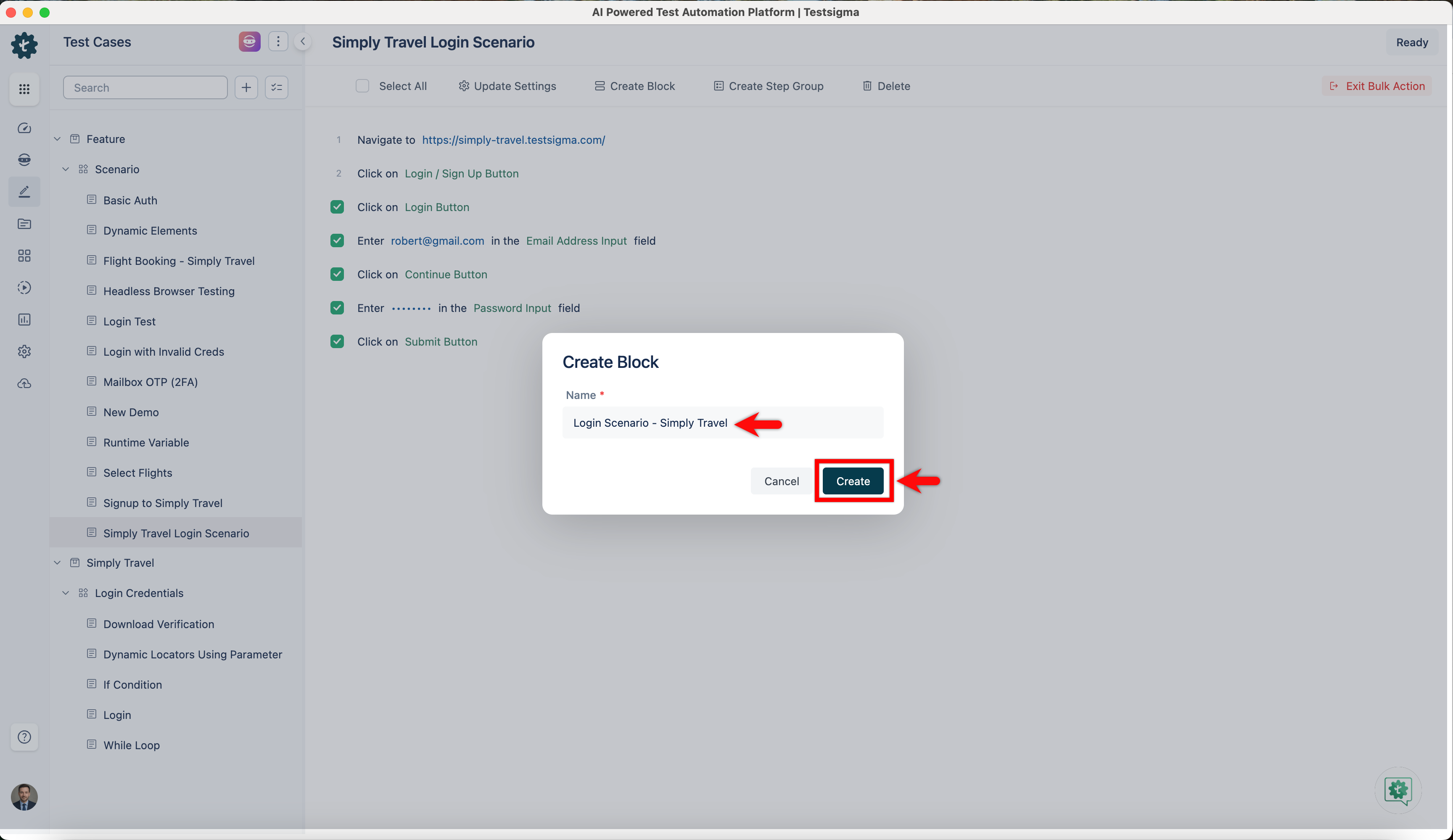 Block in Bulk Action