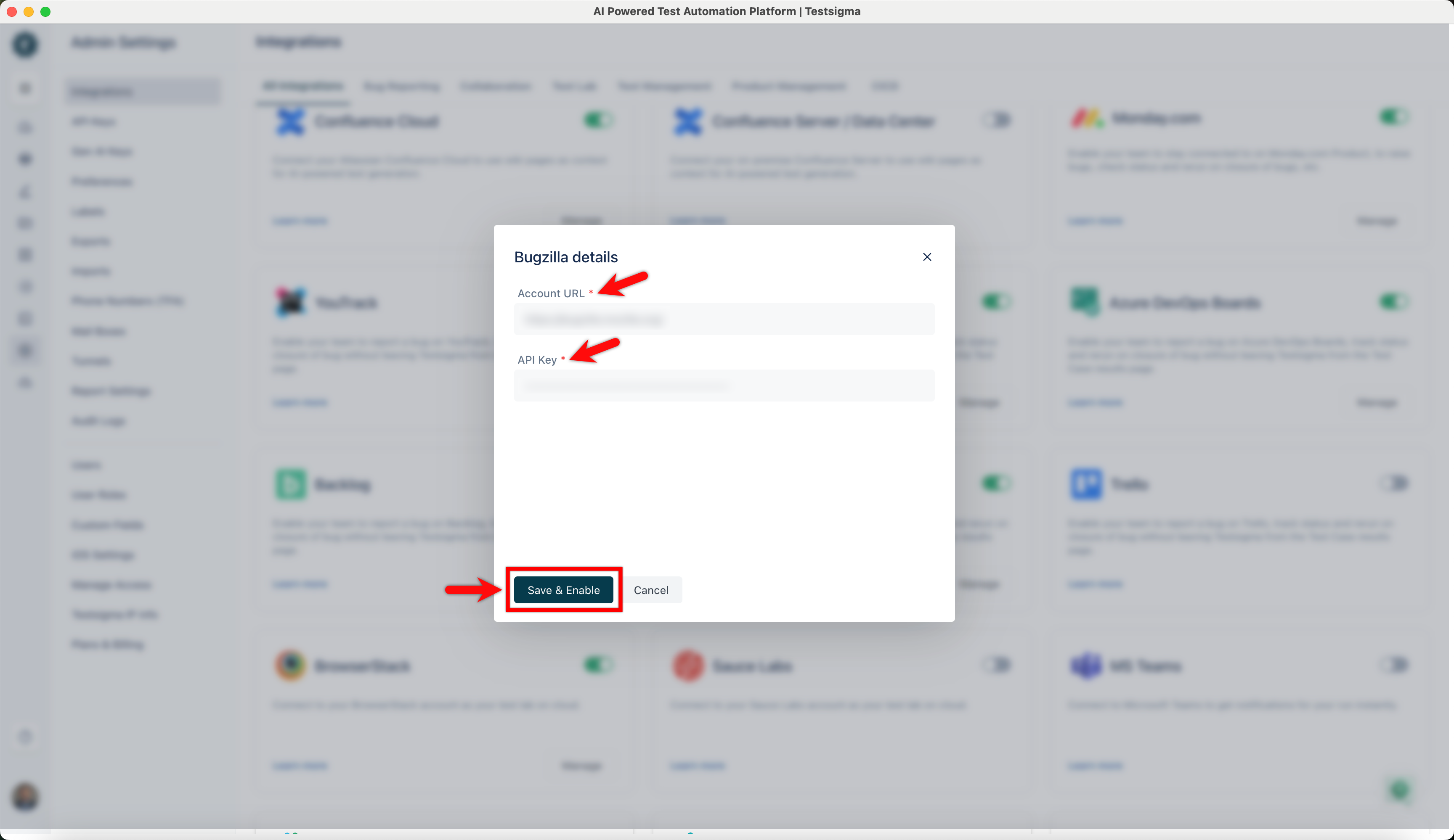 Save & Enable