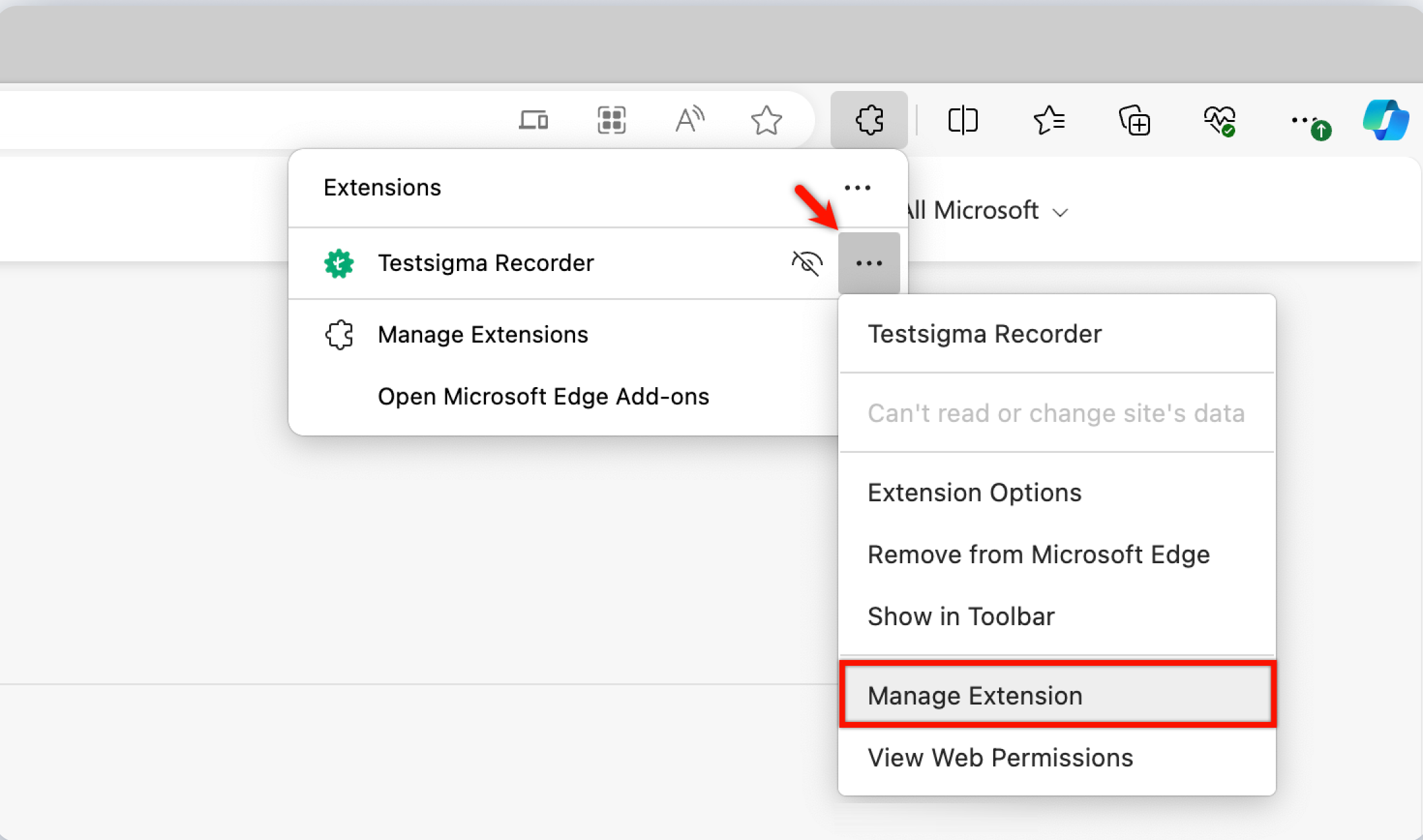 Manage Extension