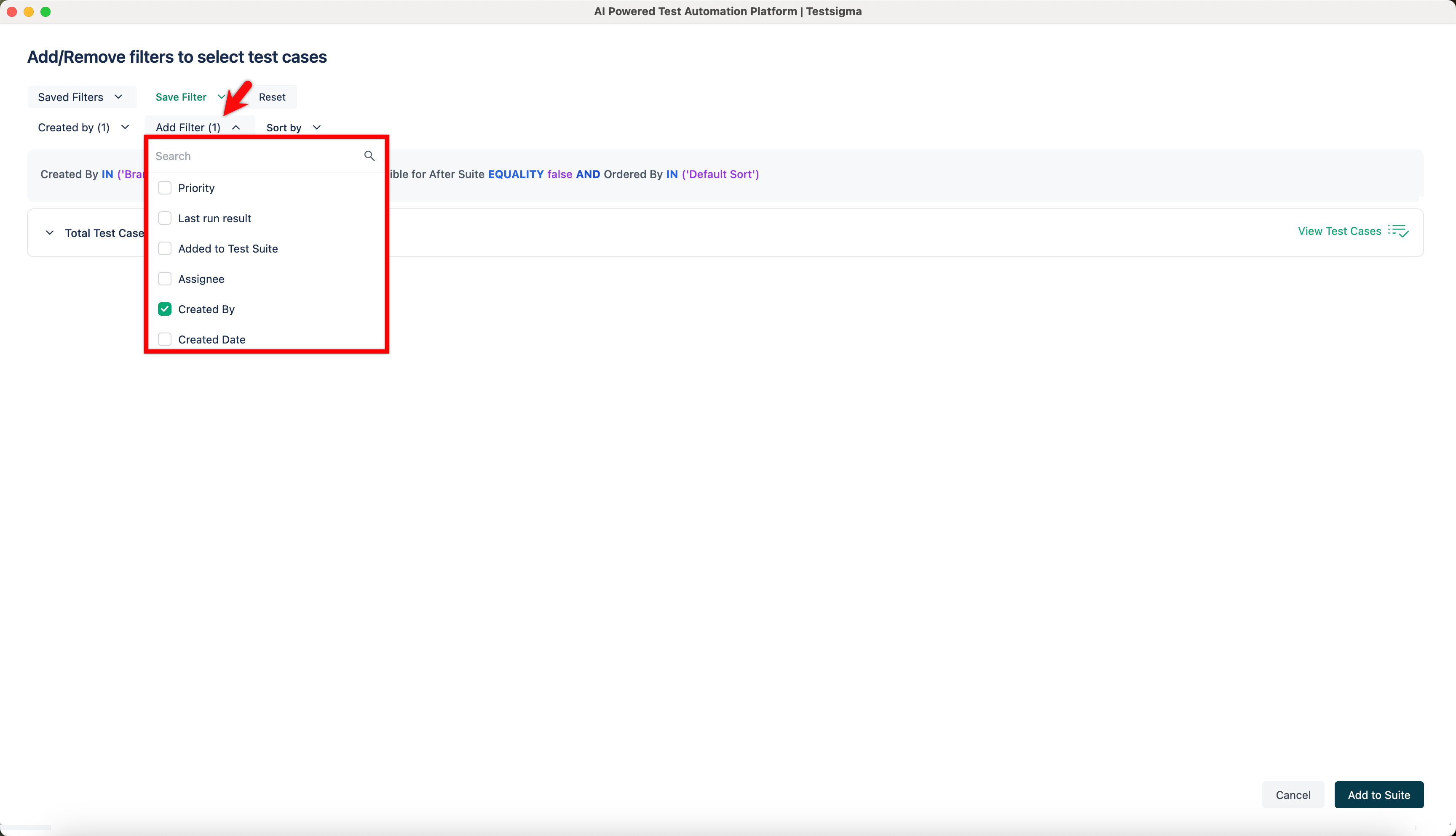 Edit Dynamic Test Suite 5