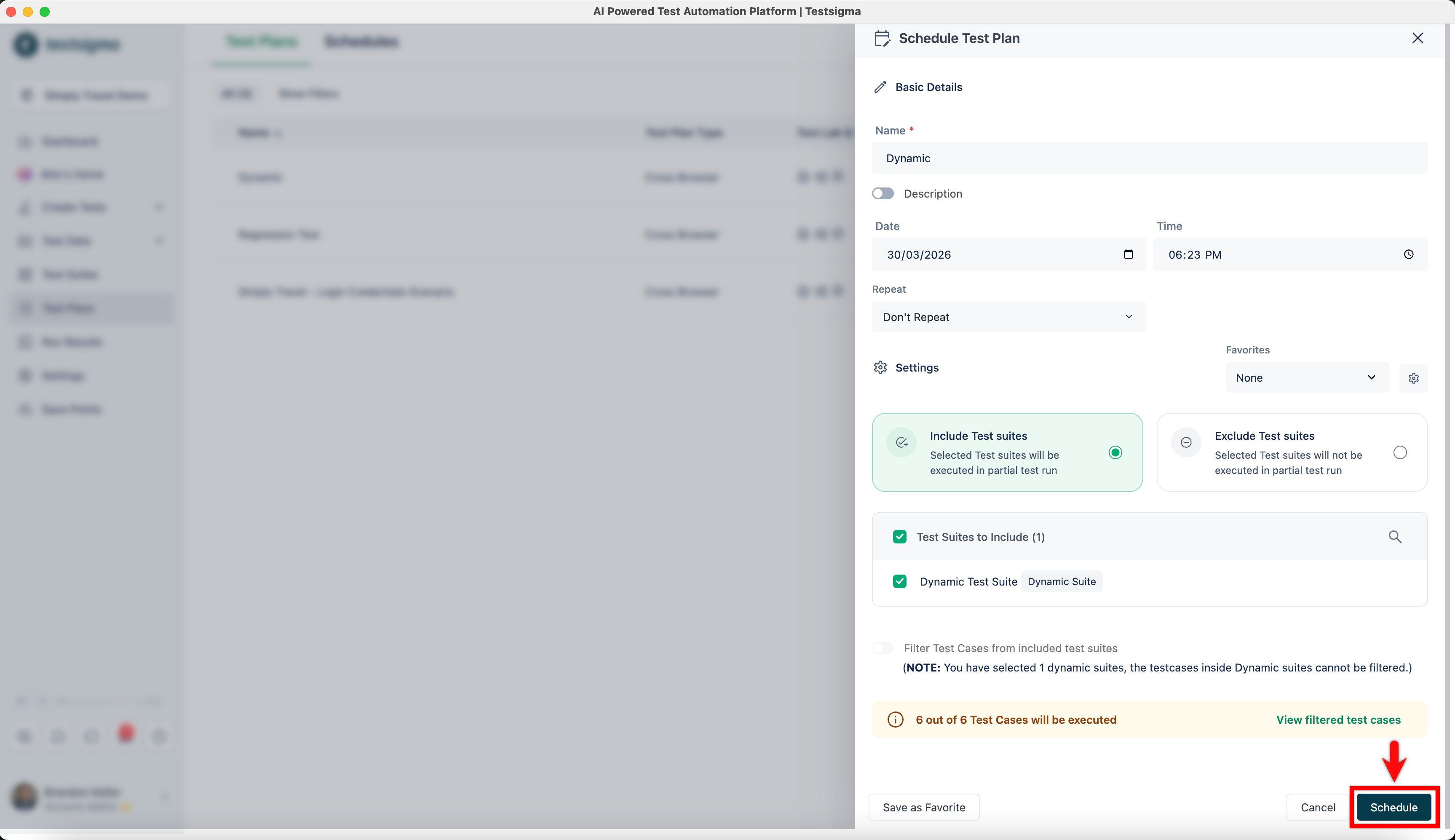 Scheduled partial run 8