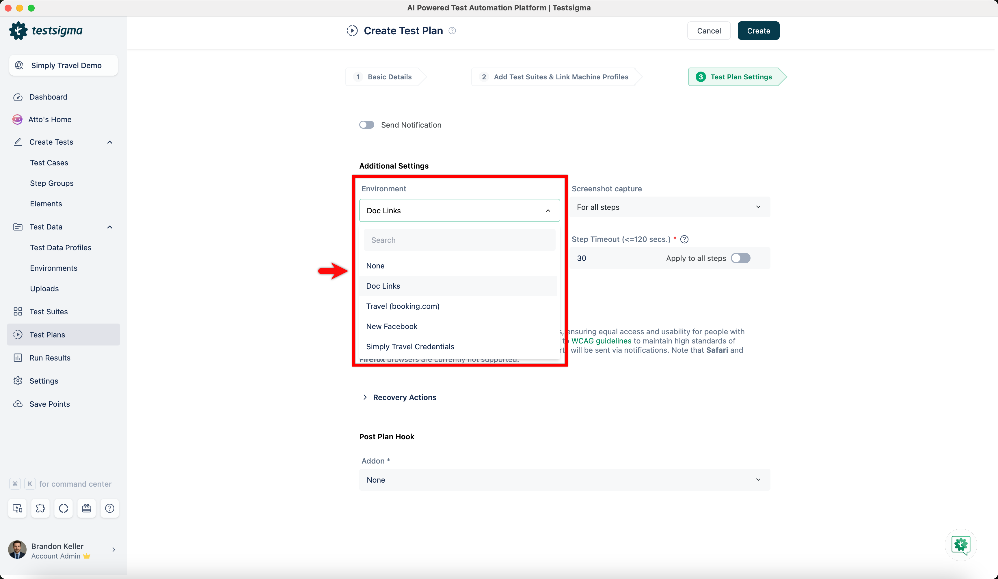 Environment in Test Plan