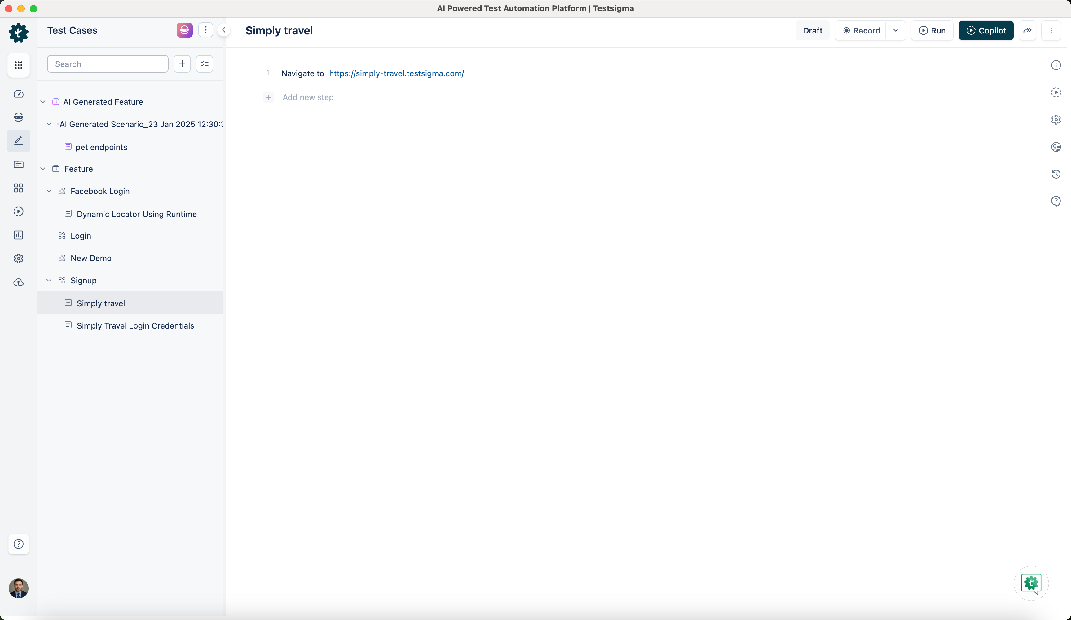 New / Existing Test Case