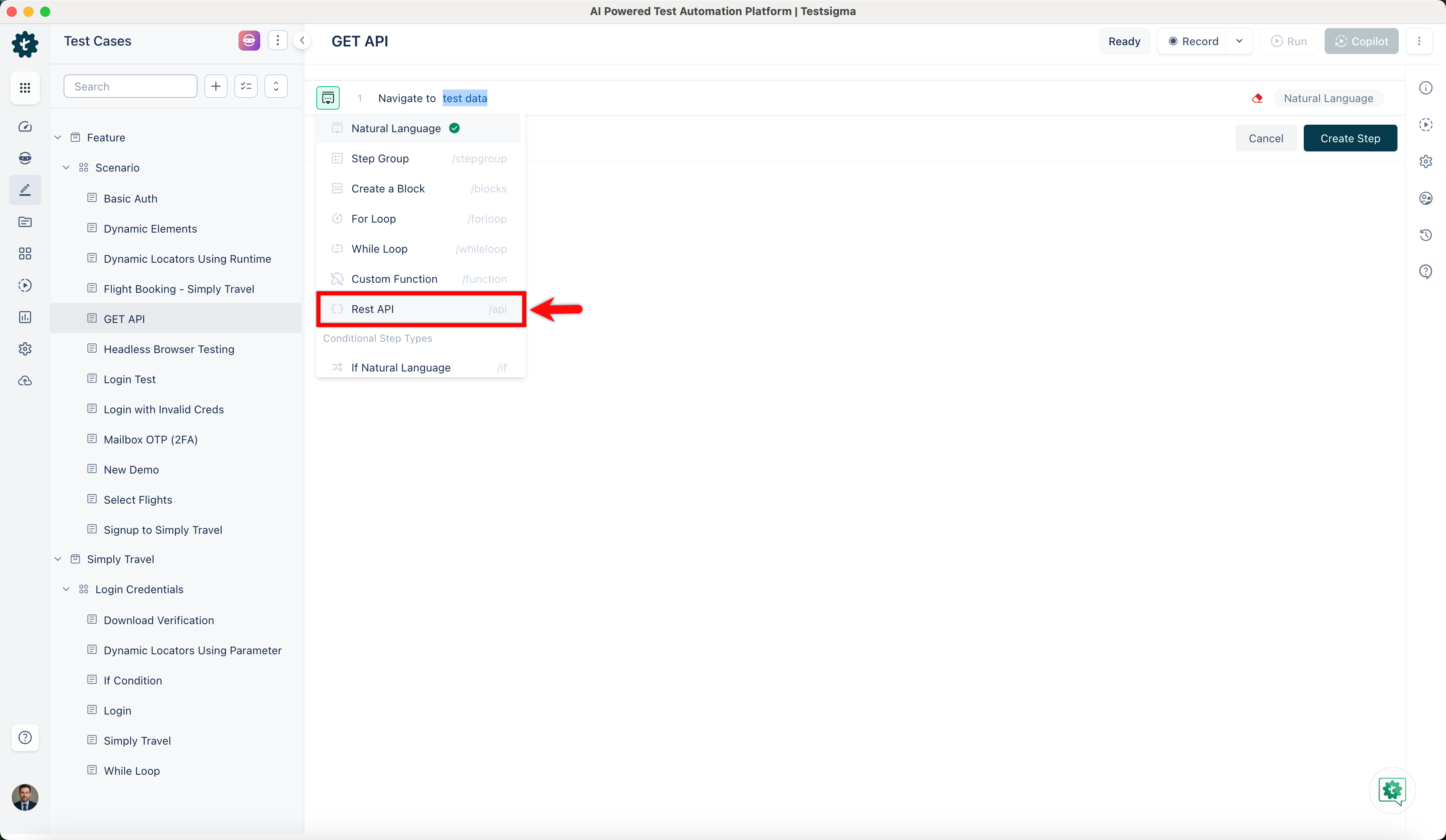 REST API Test Step