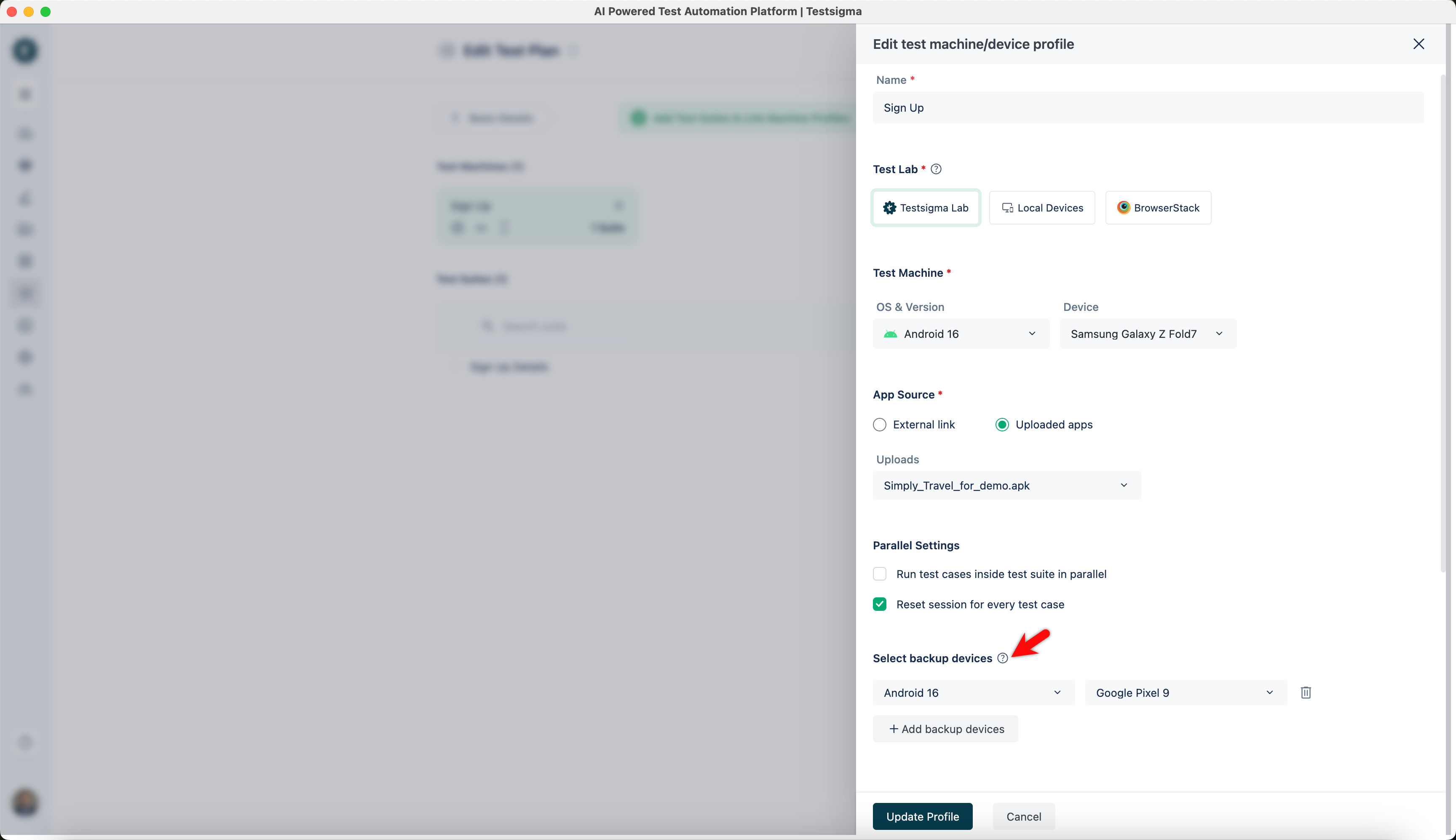 adding backup devices