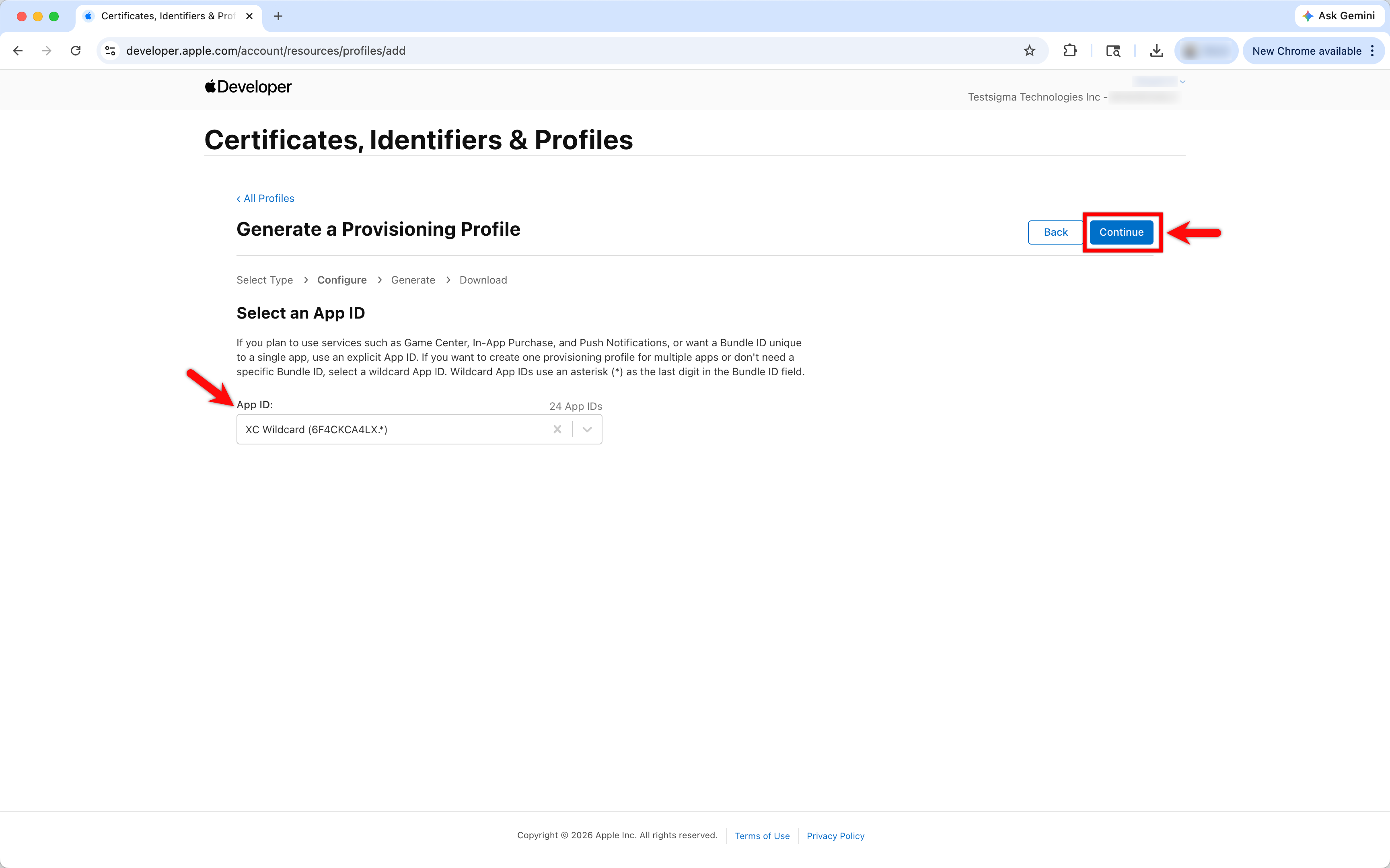 Select App ID from Profiles