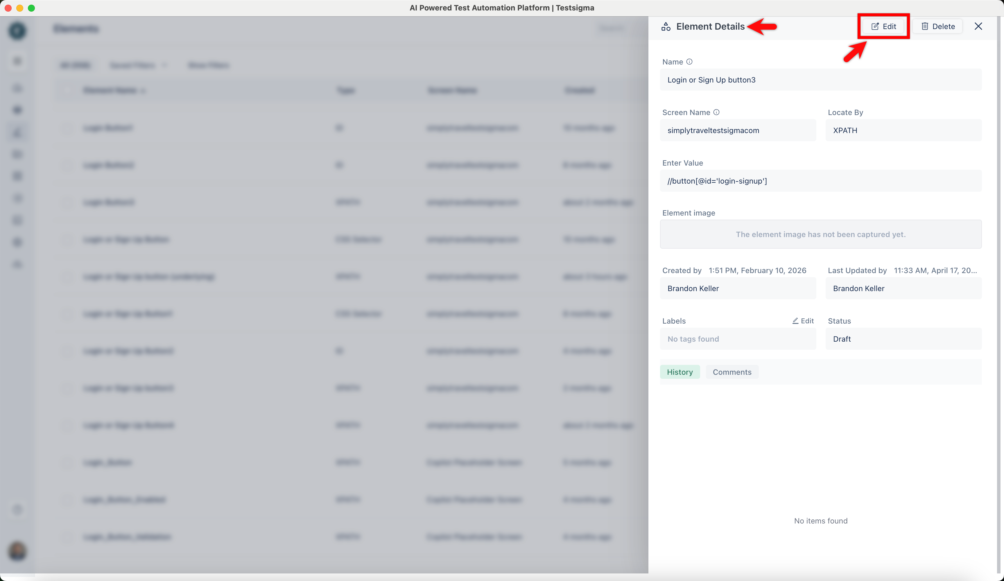 Update Details Overlay