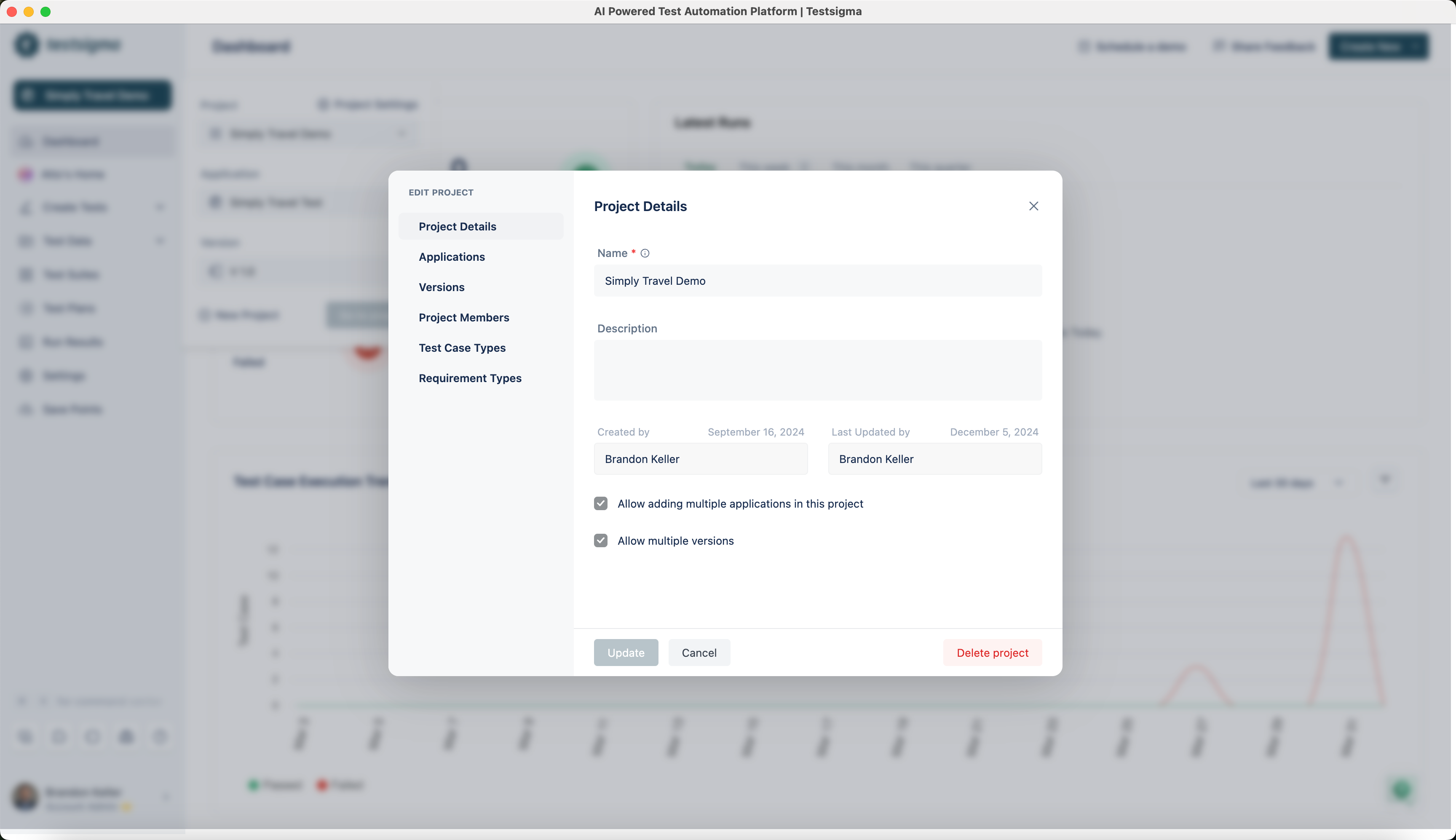 Add New Requirement Type Step 2