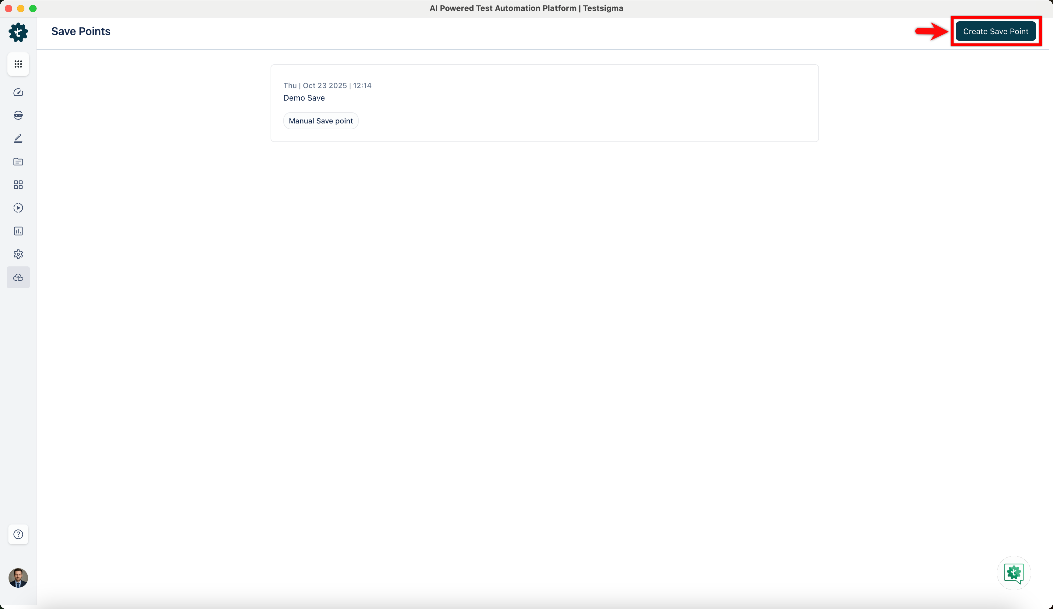 Create Save Points