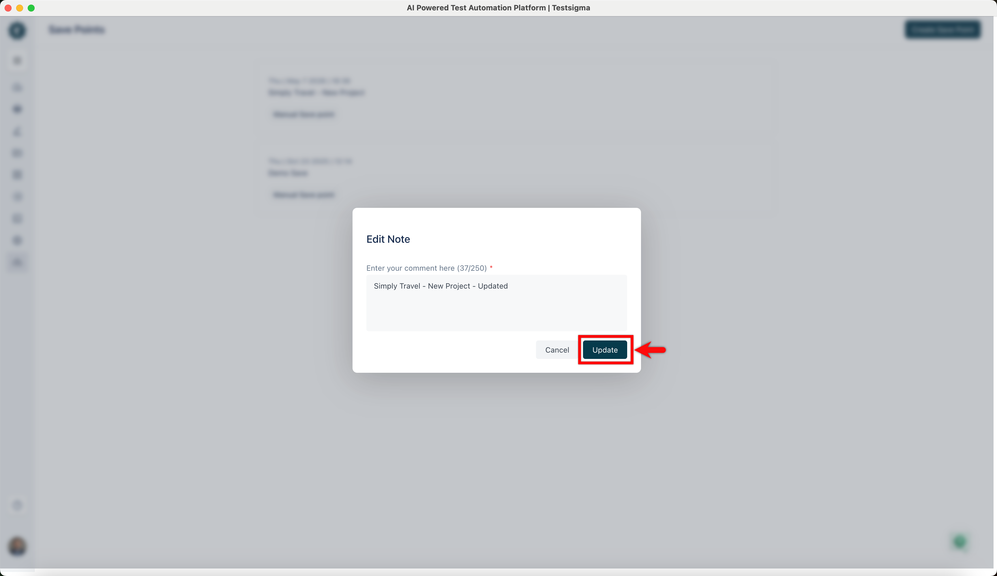 Update Edit Note