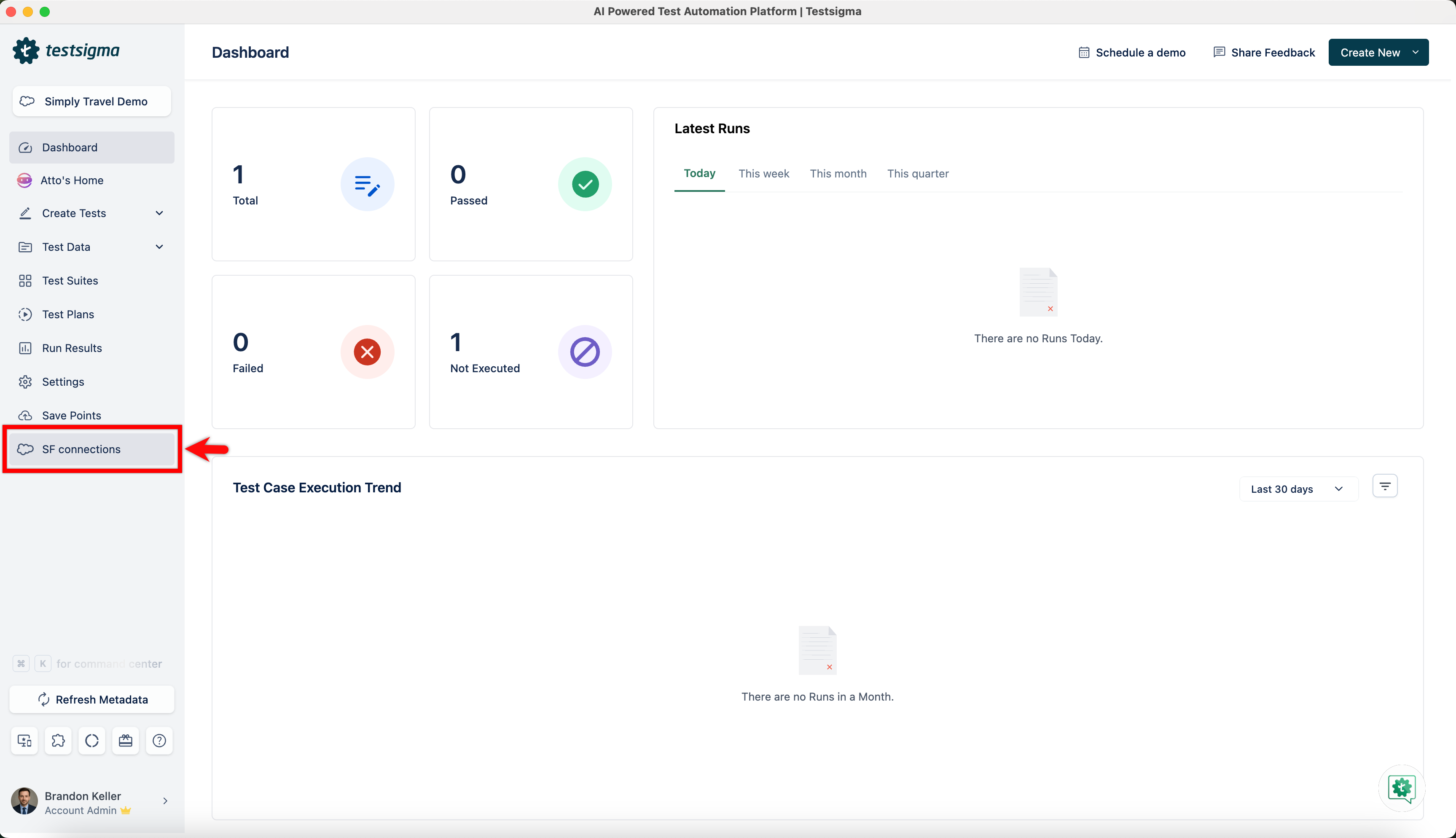 Test salesforce connection 1