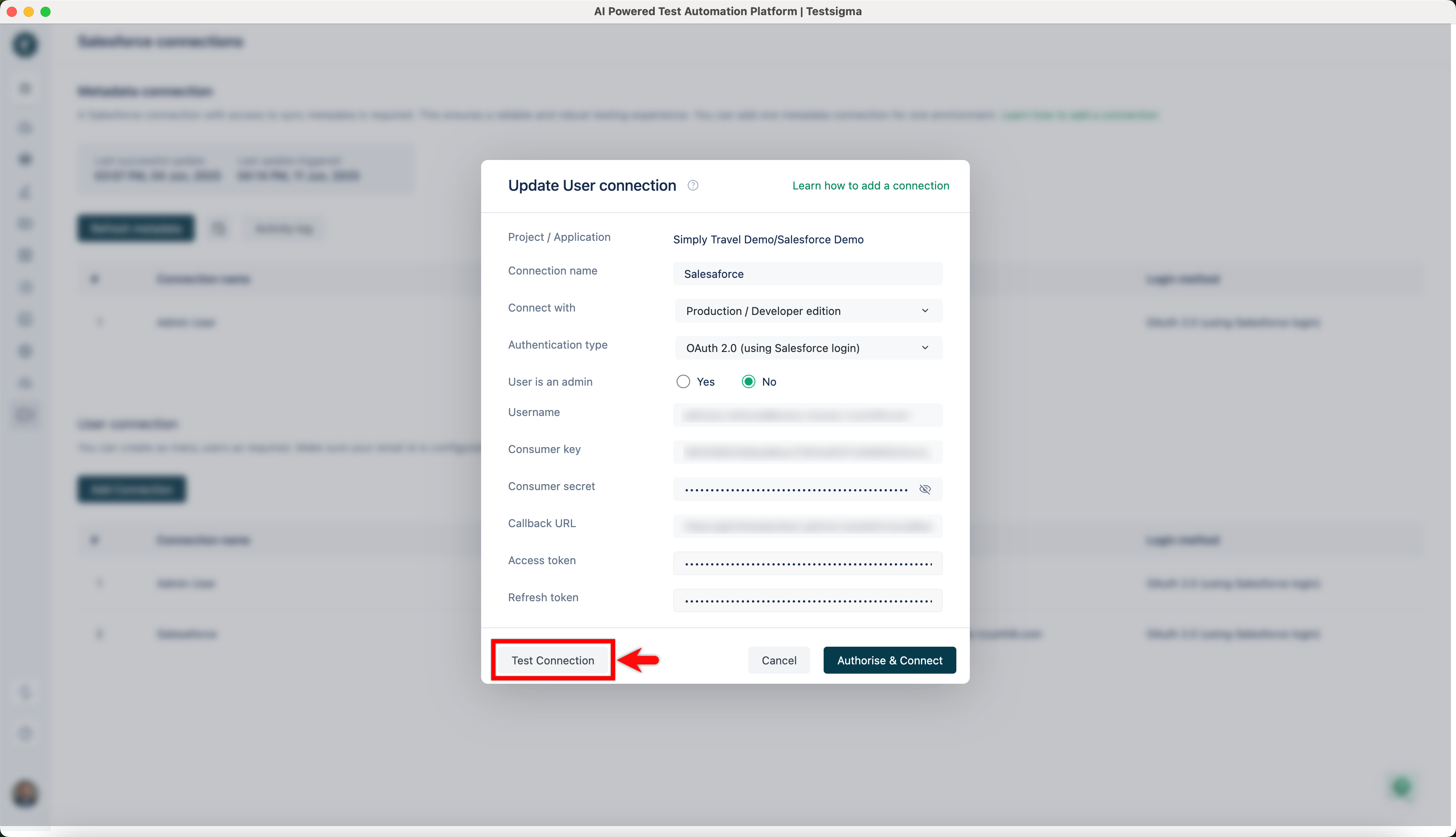Test salesforce connection 4