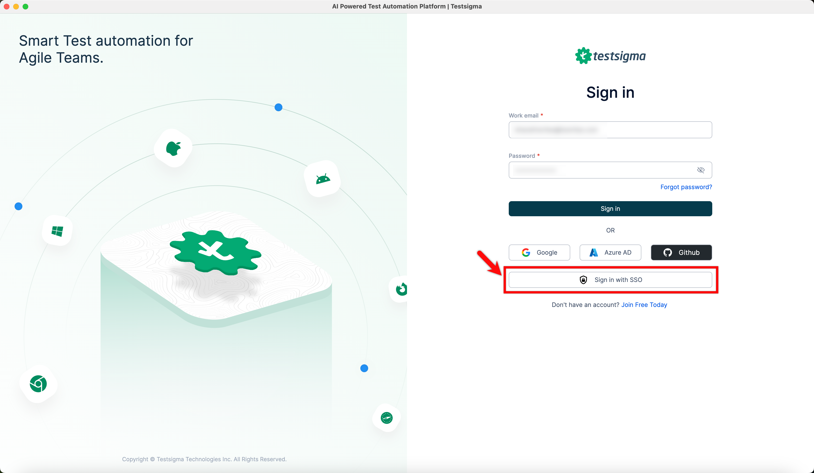 Sign in with SSO