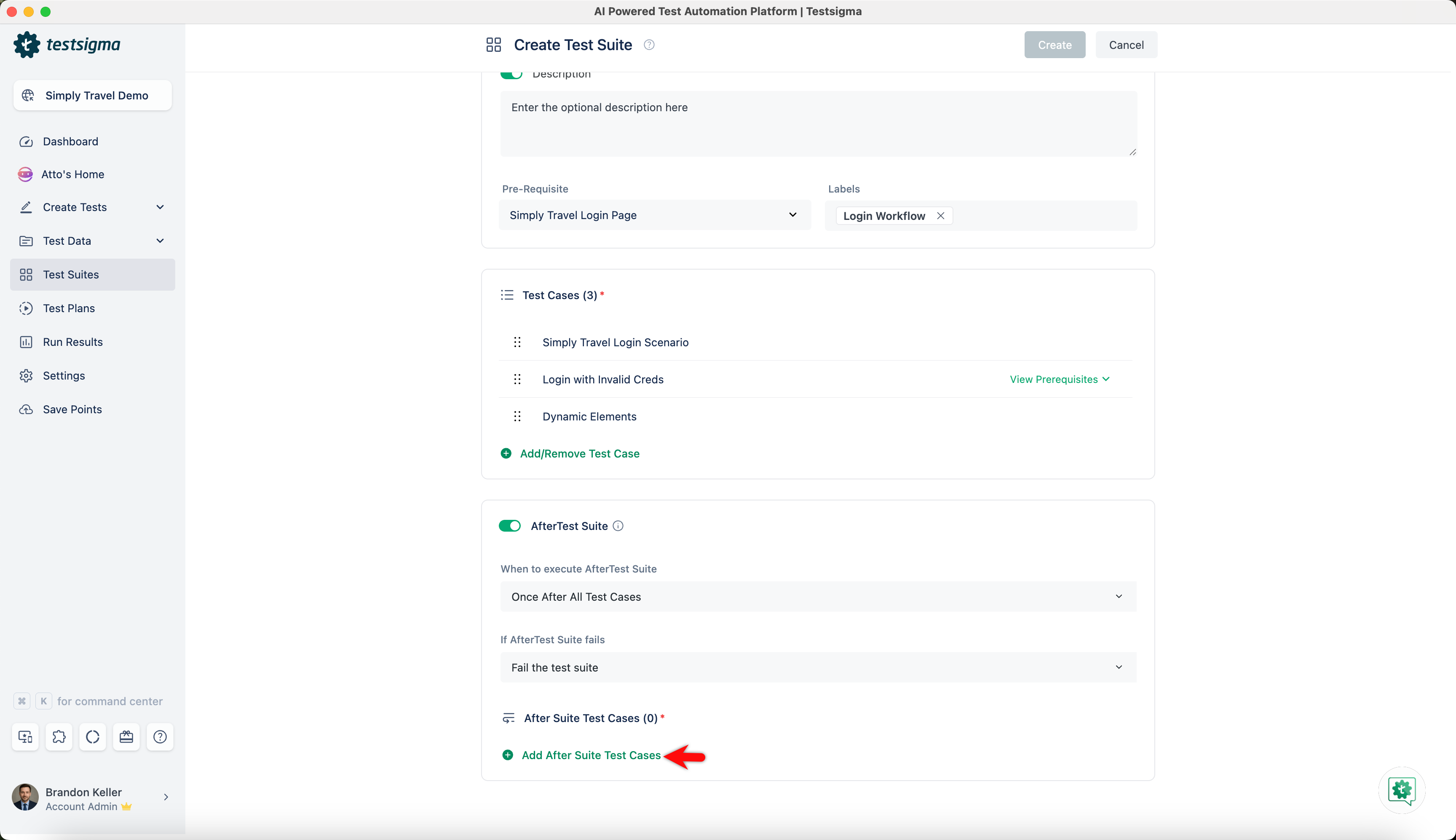 Create Test Suite