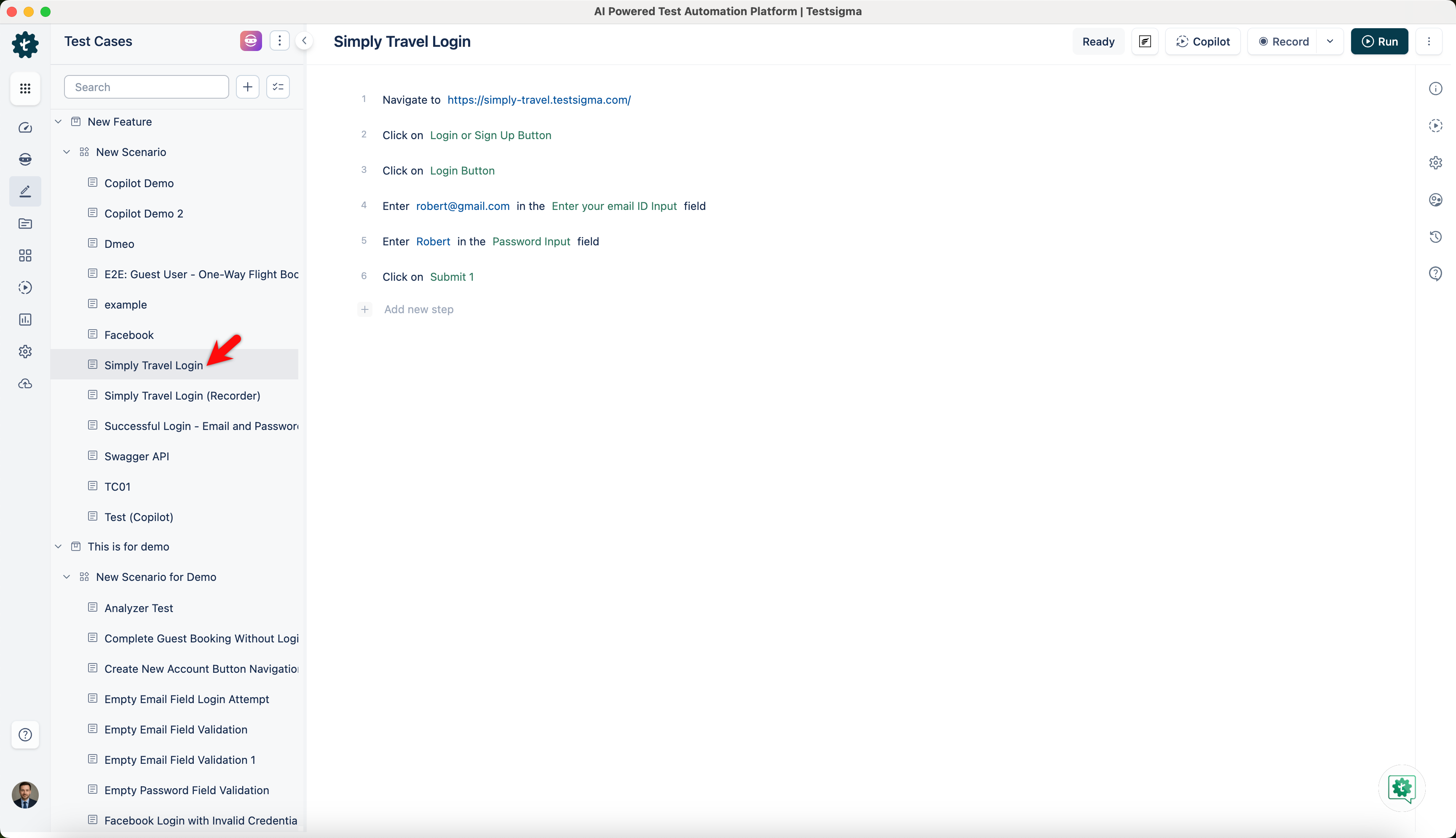 Manage Test Case