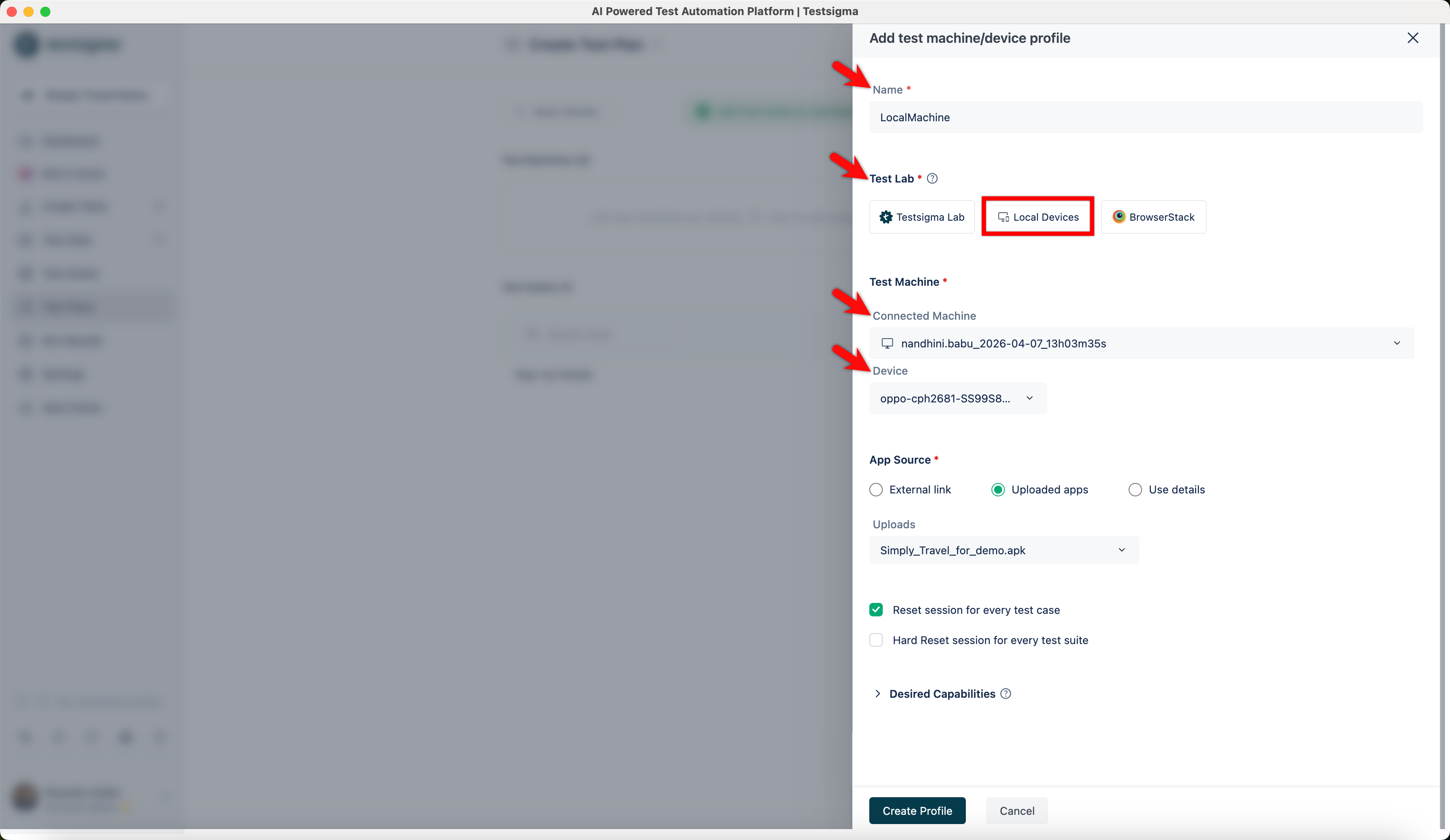Select Local Machine