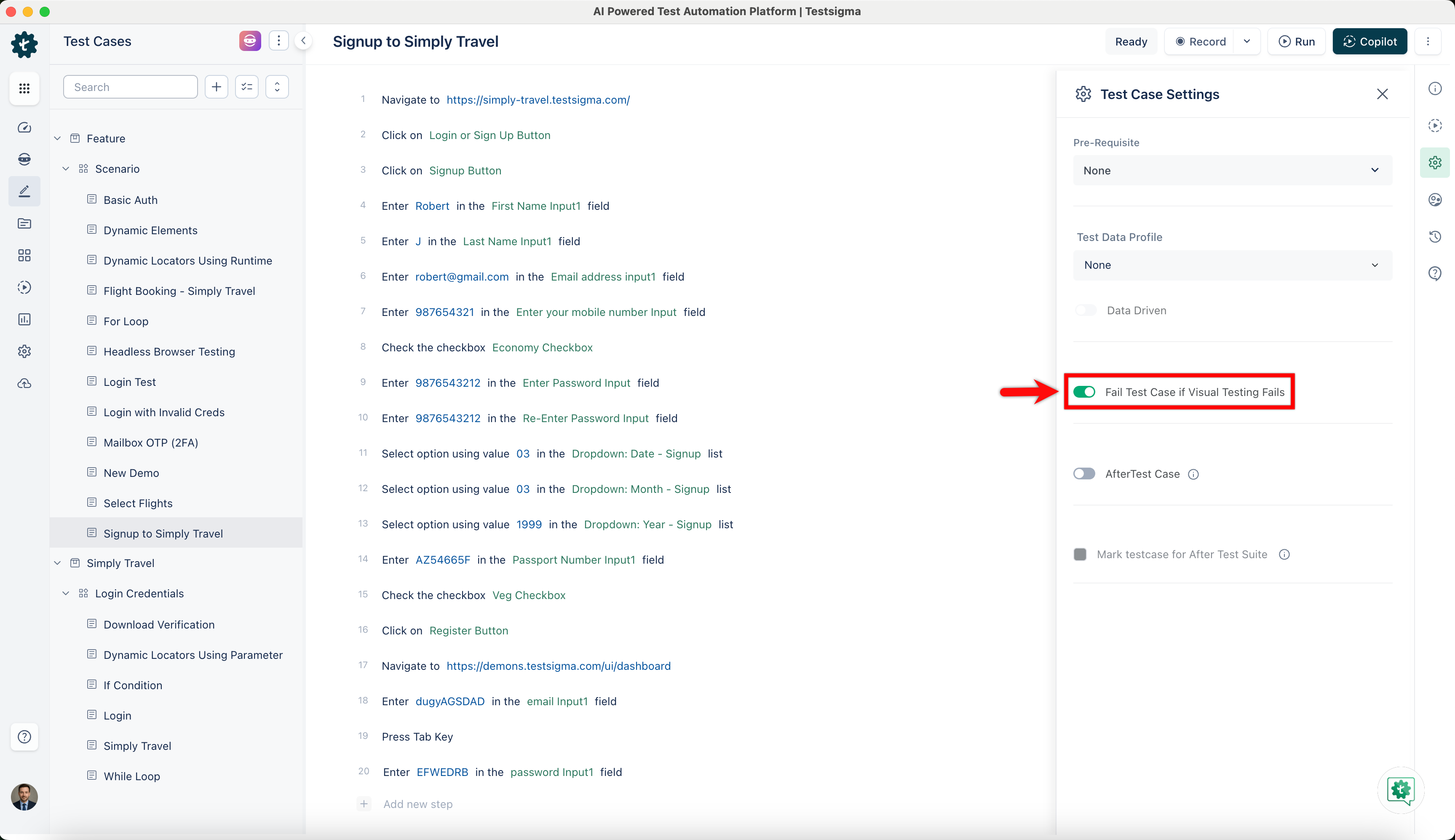 Perform Visual Testing
