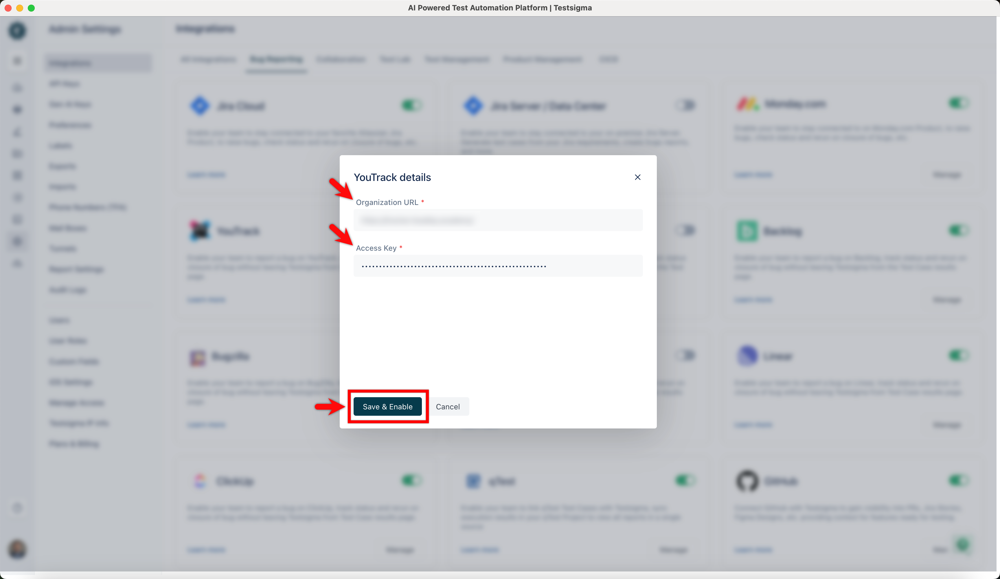 Youtrack Toggle