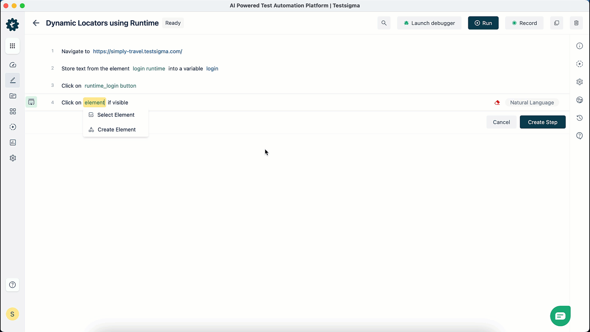 Use Runtime for Elements