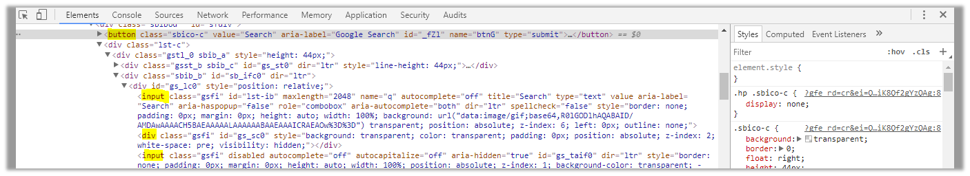 tag name of Username field