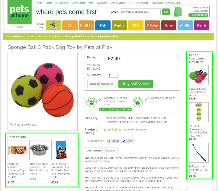 cross sells and upsells on a single page