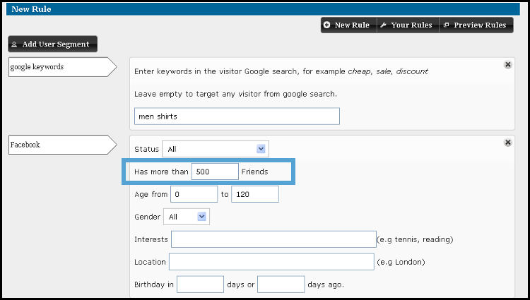 segmentation options